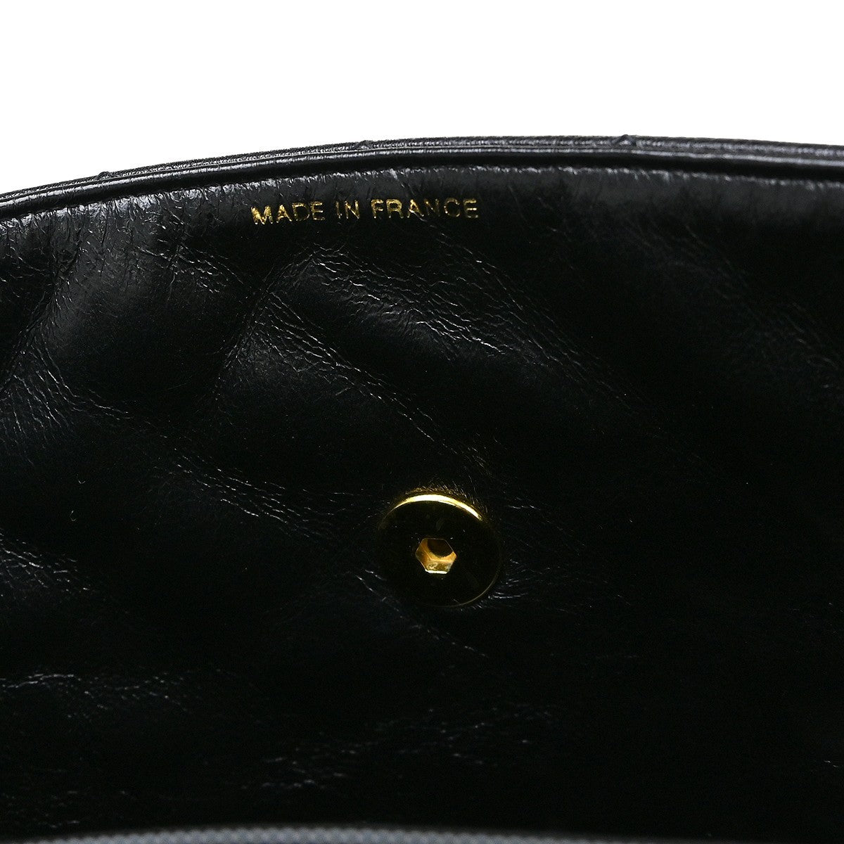 Chanel Vintage Classic Top Handle Flap Bag Quilted Caviar Black Leather Handbag (Pre-Owned)
