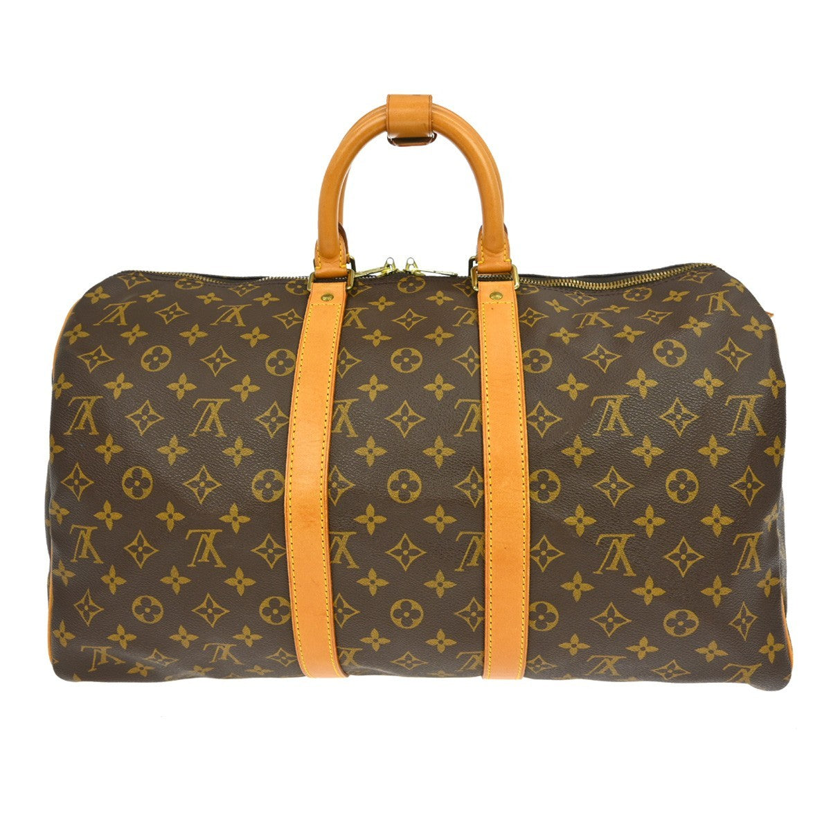 Louis Vuitton Keepall Bag Monogram Canvas Brown Canvas Travel Bag Bag (Pre-Owned)