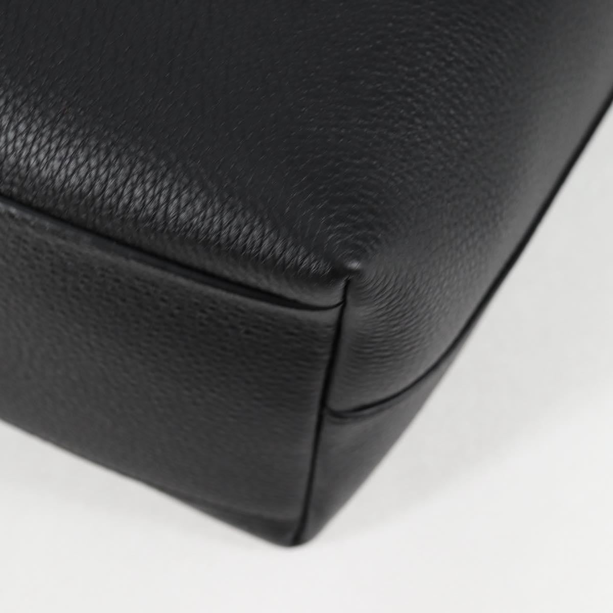 Versace Medusa Tote Leather Black Leather Tote Bag Bag (Pre-Owned)