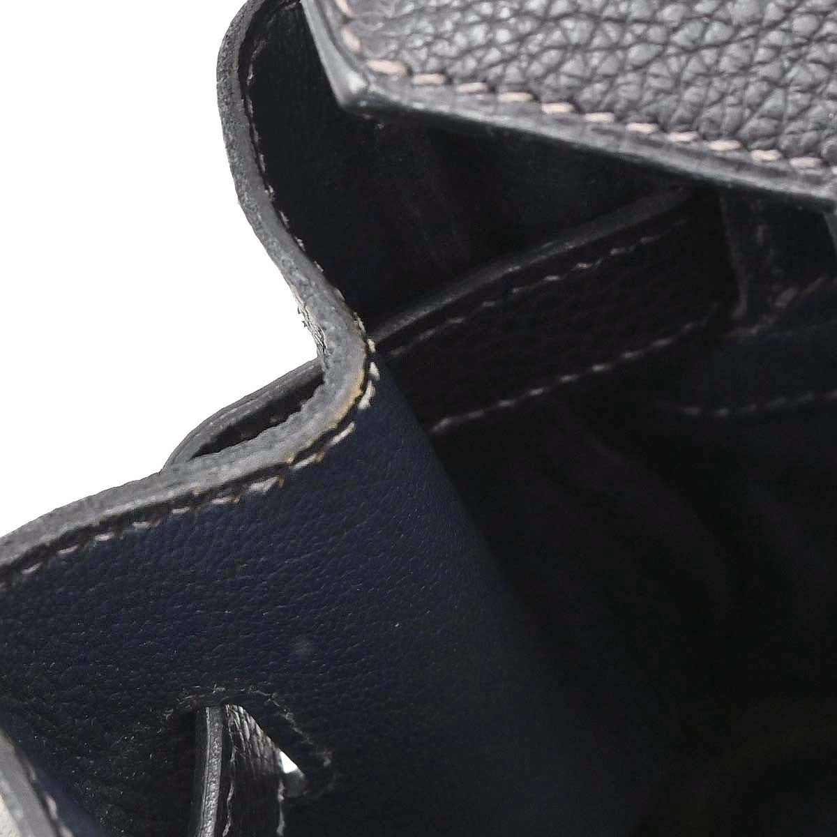 Hermes Birkin Handbag Blue Togo With Gold Hardware Blue Leather Handbag (Pre-Owned)