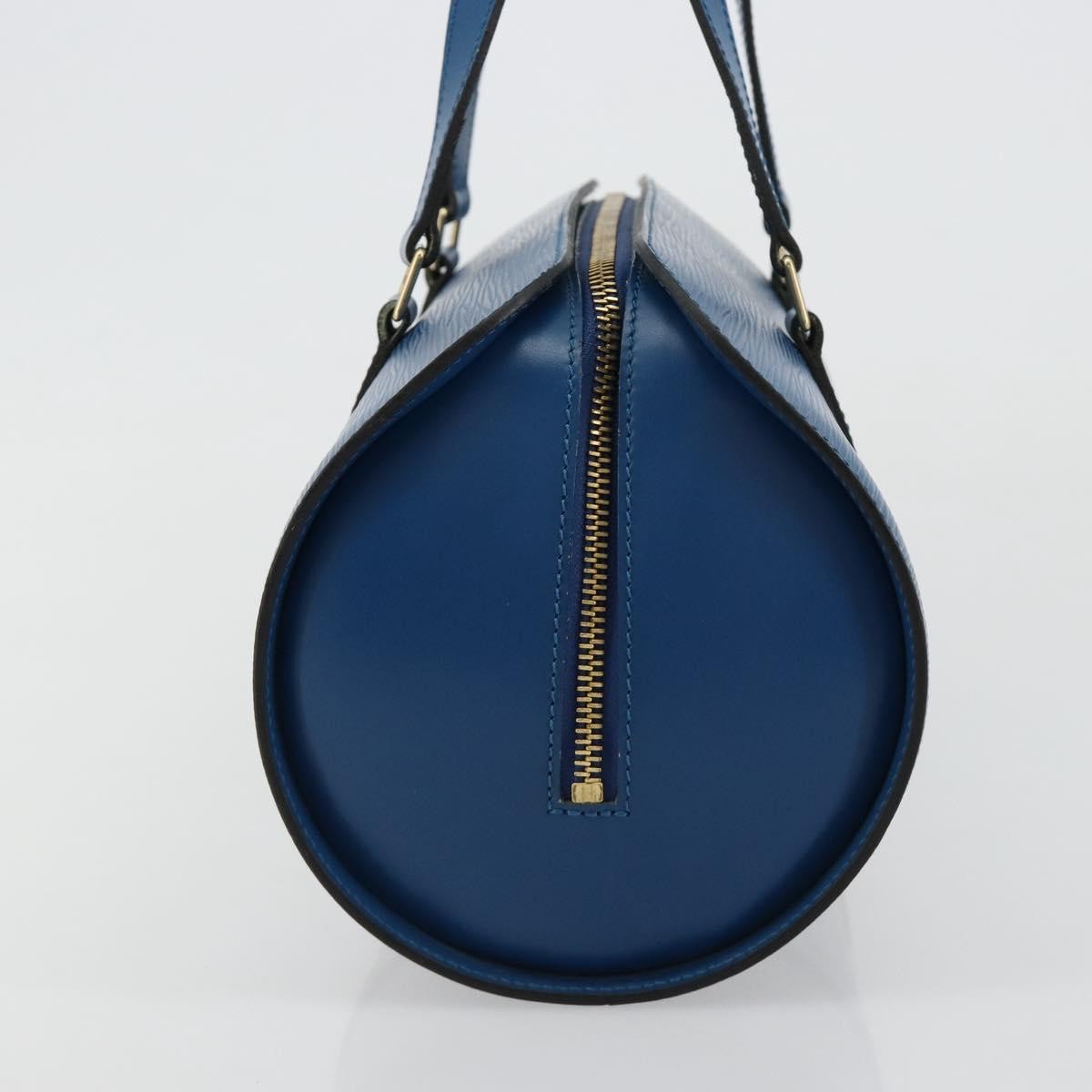 Louis Vuitton Soufflot Handbag Epi Leather Blue Leather Handbag (Pre-Owned)