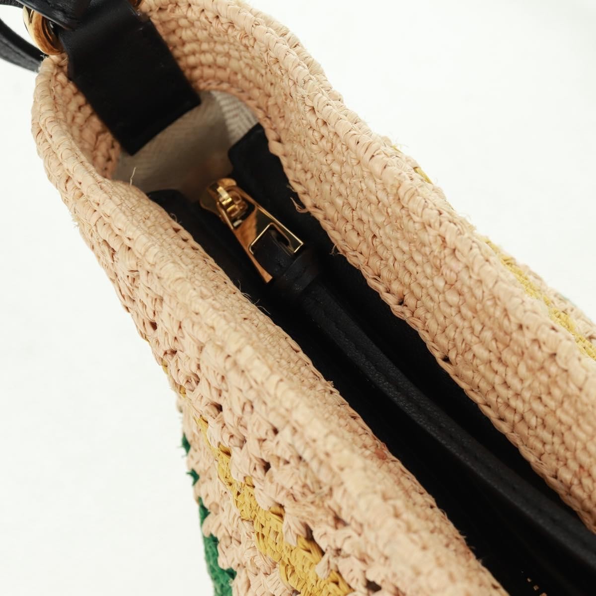 Loewe Pochette Woven Raffia Beige Wicker Clutche & Pouche Bag (Pre-Owned)