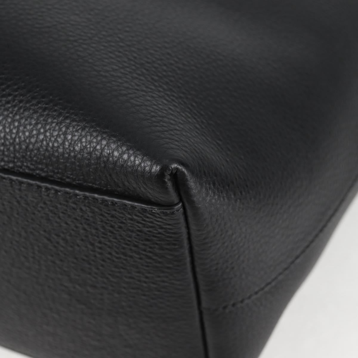 Versace Medusa Tote Leather Black Leather Tote Bag Bag (Pre-Owned)