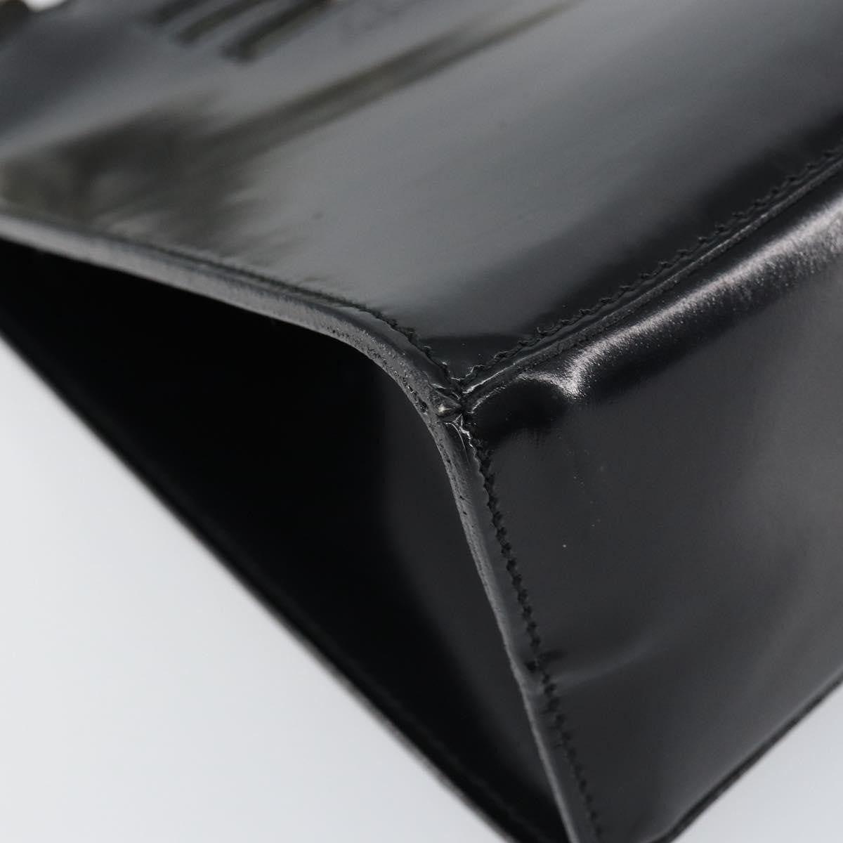Salvatore Ferragamo Vintage Handbag Patent Leather Black Patent_Leather Handbag (Pre-Owned)