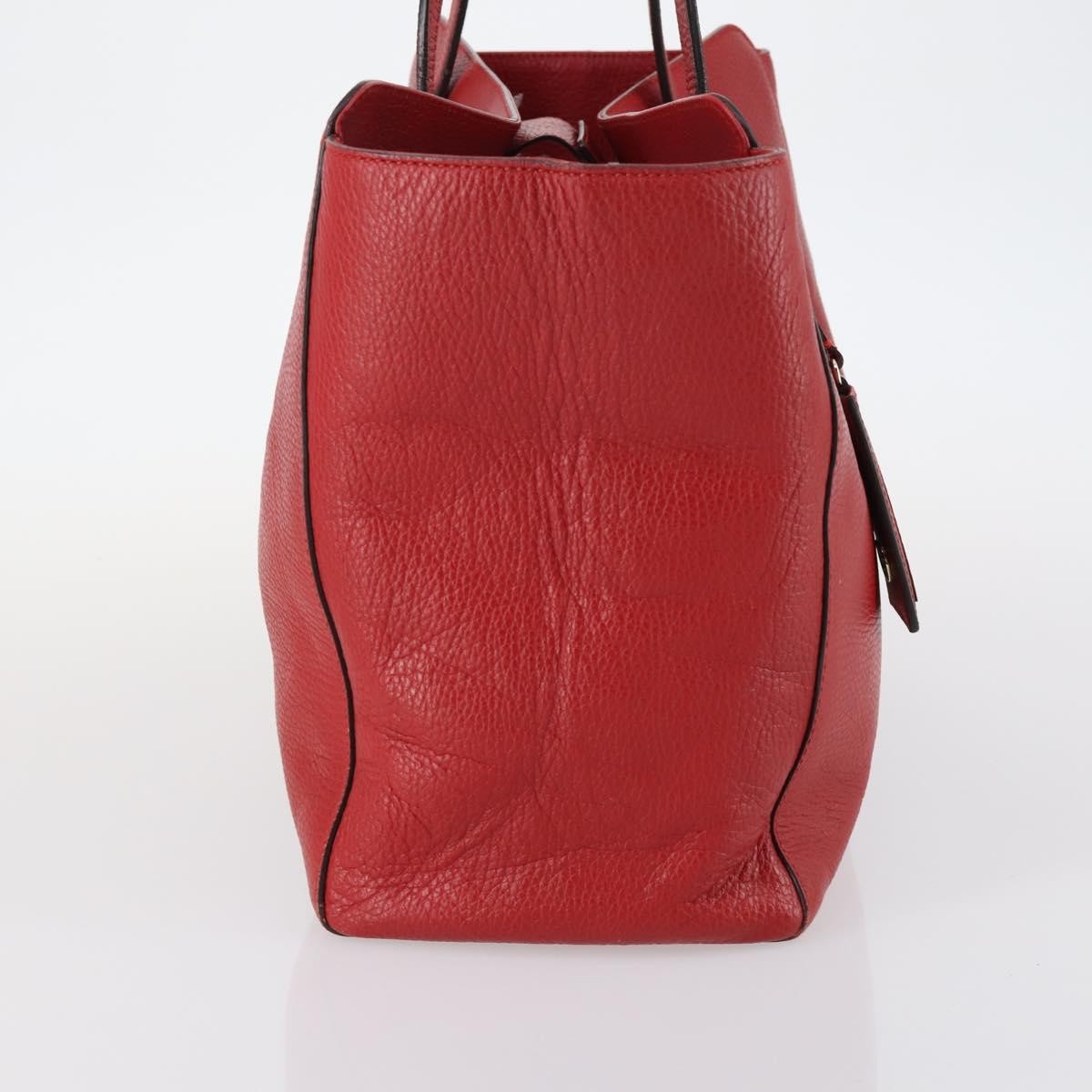 Gucci Swing Tote Leather Red Leather Bag (Pre-Owned)