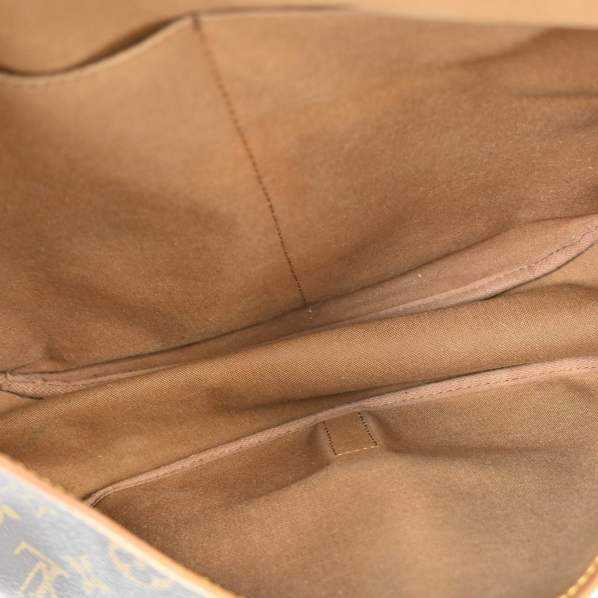 Louis Vuitton Saumur Handbag Monogram Canvas Brown Canvas Shoulder Bag Bag (Pre-Owned)