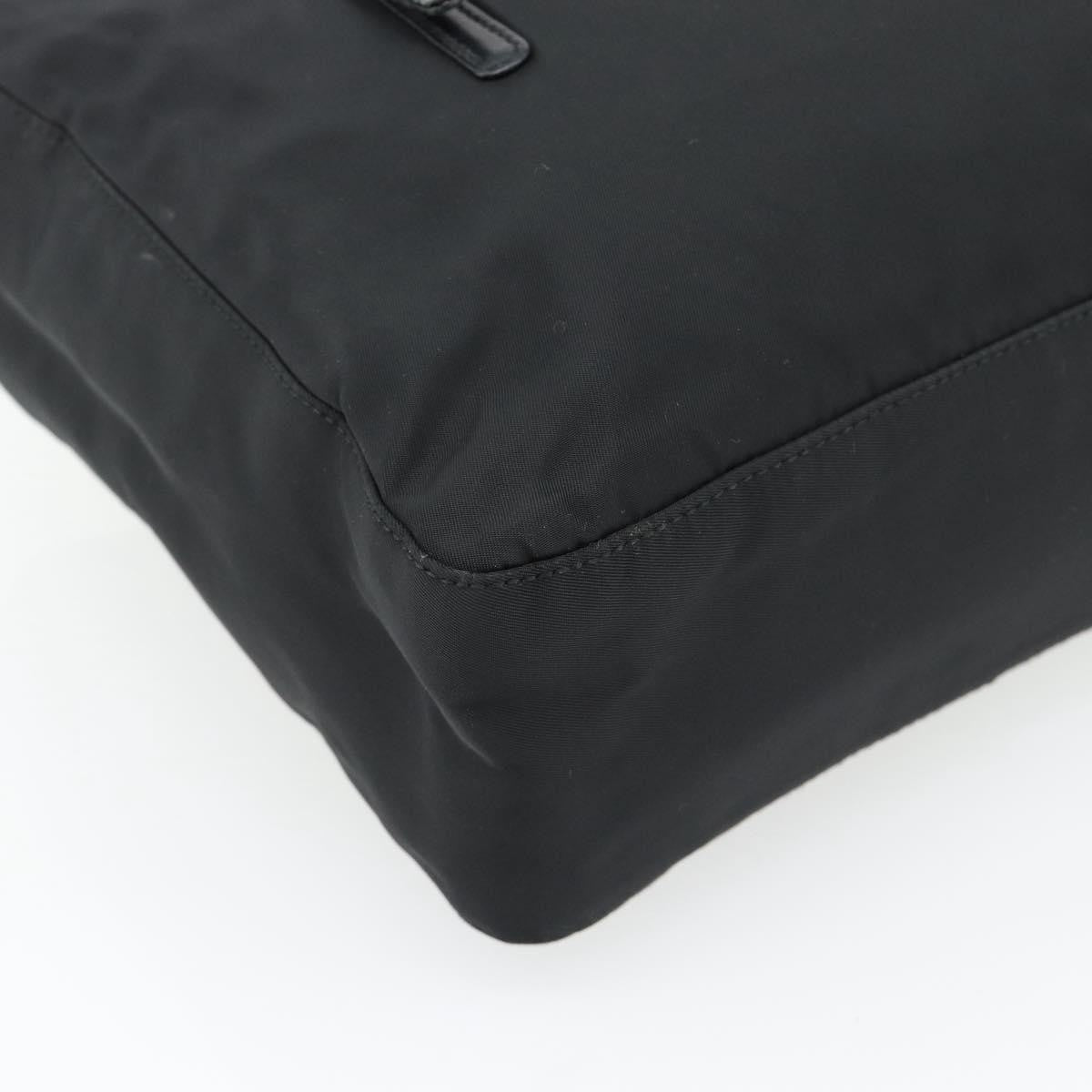 Prada Shoulder Bag Nylon Black Black Nylon Shoulder Bag Bag (Pre-Owned)
