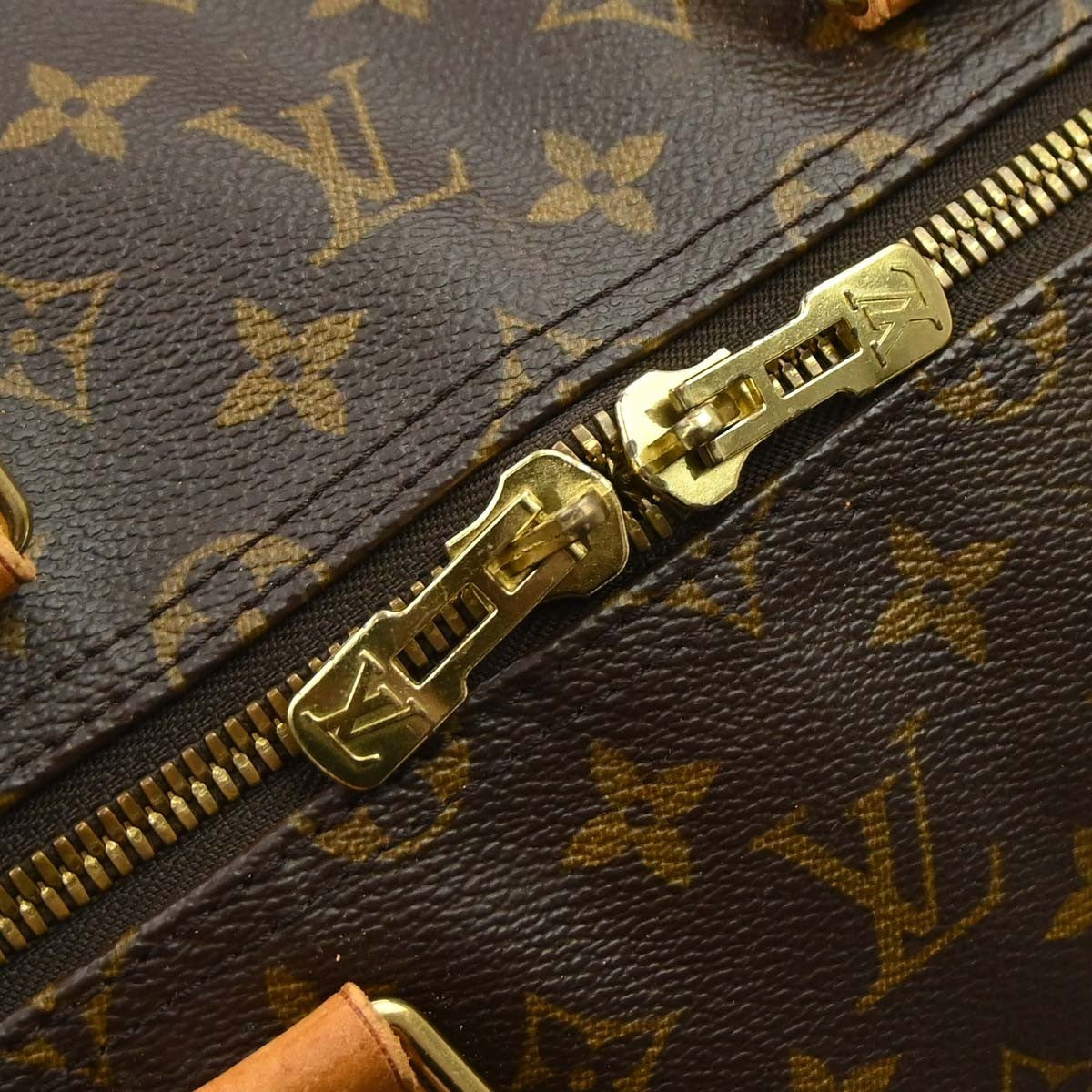 Louis Vuitton Keepall Bag Monogram Canvas Brown Canvas Travel Bag Bag (Pre-Owned)