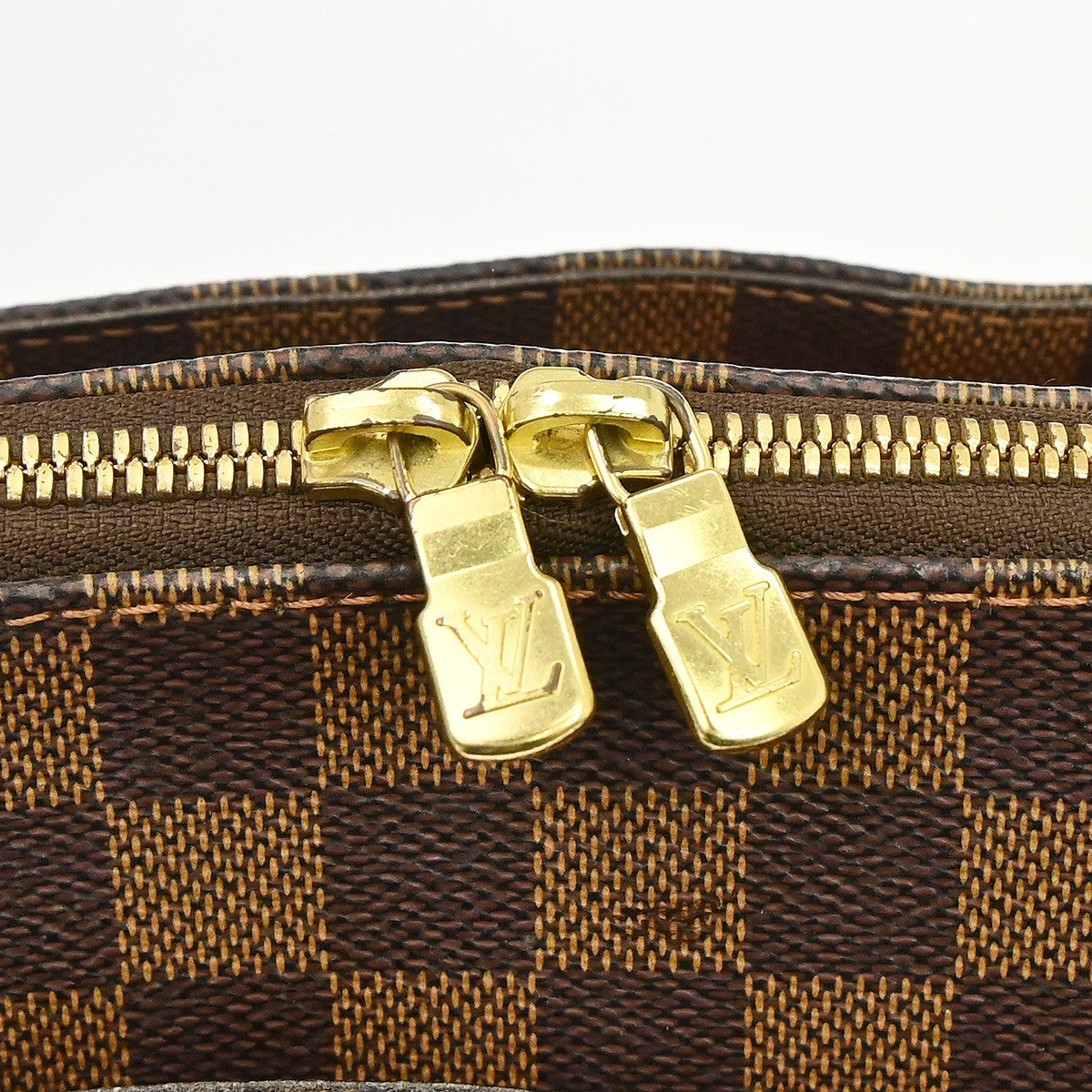 Louis Vuitton Belem Handbag Damier Brown Canvas Shoulder Bag Bag (Pre-Owned)