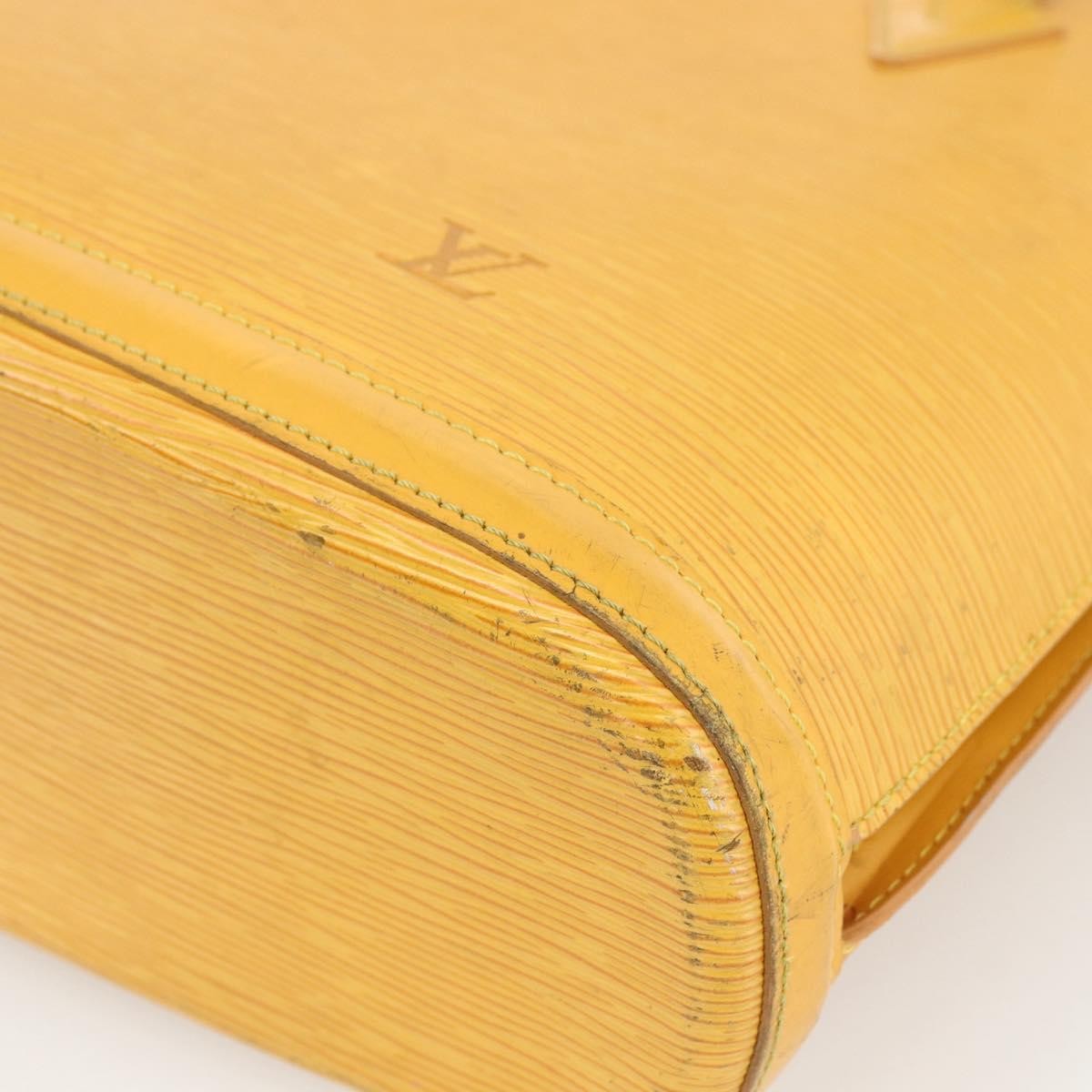 Louis Vuitton Lussac Handbag Epi Leather Yellow Leather Shoulder Bag Bag (Pre-Owned)