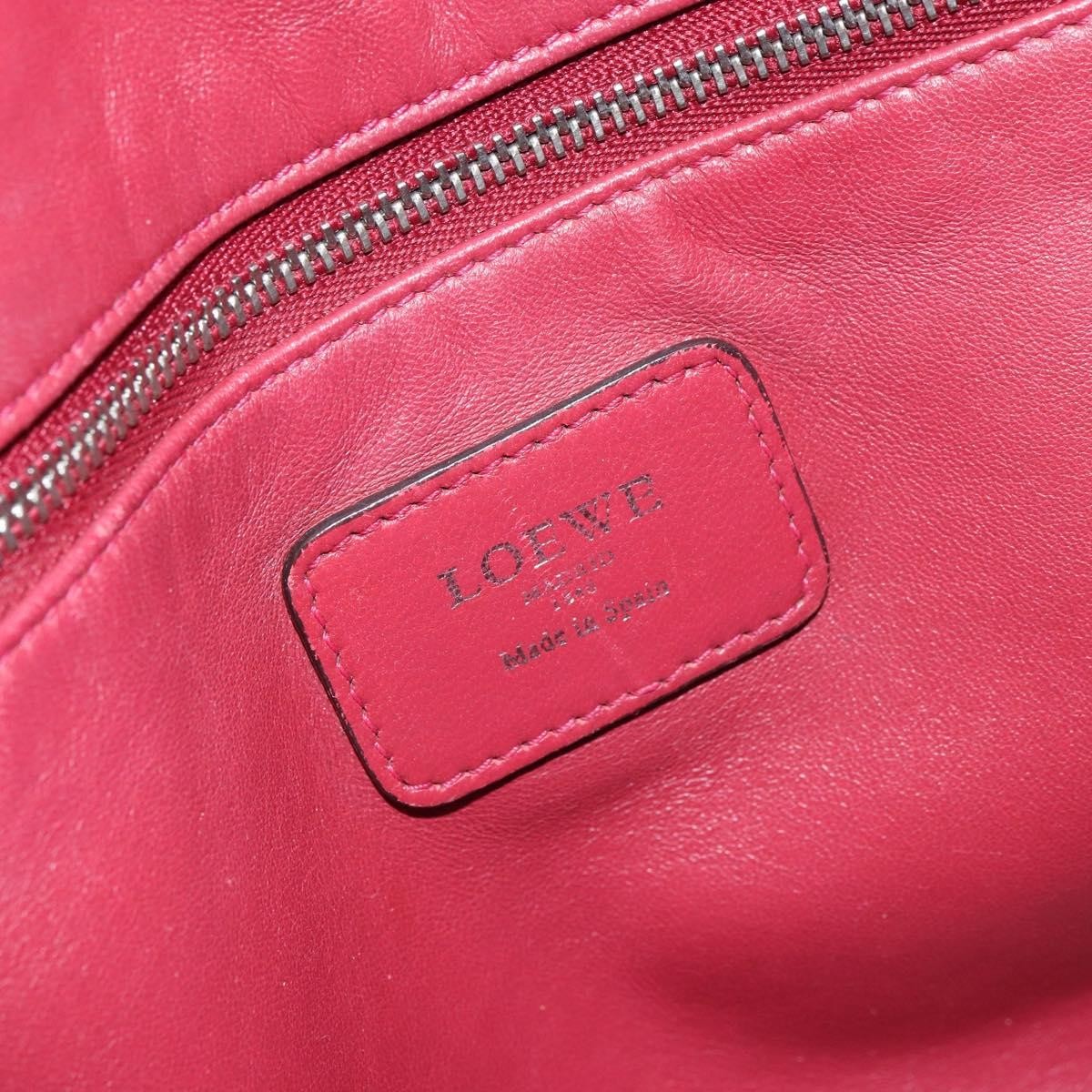 Loewe Amazona Bag Leather Red Leather Handbag (Pre-Owned)