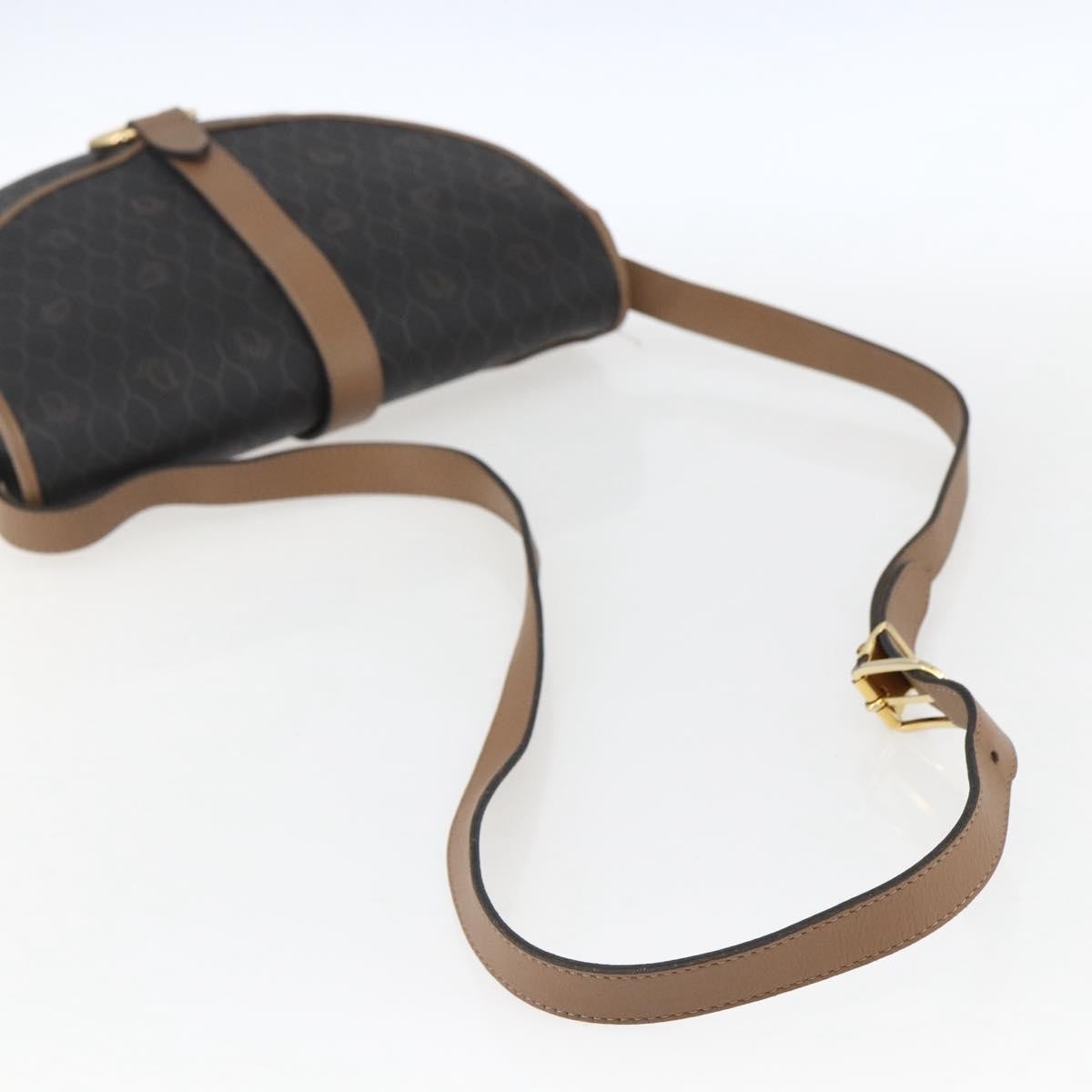 Christian Dior Vintage Honeycomb Shoulder Bag Canvas And Leather Black Canvas Shoulder Bag Bag (Pre-Owned)