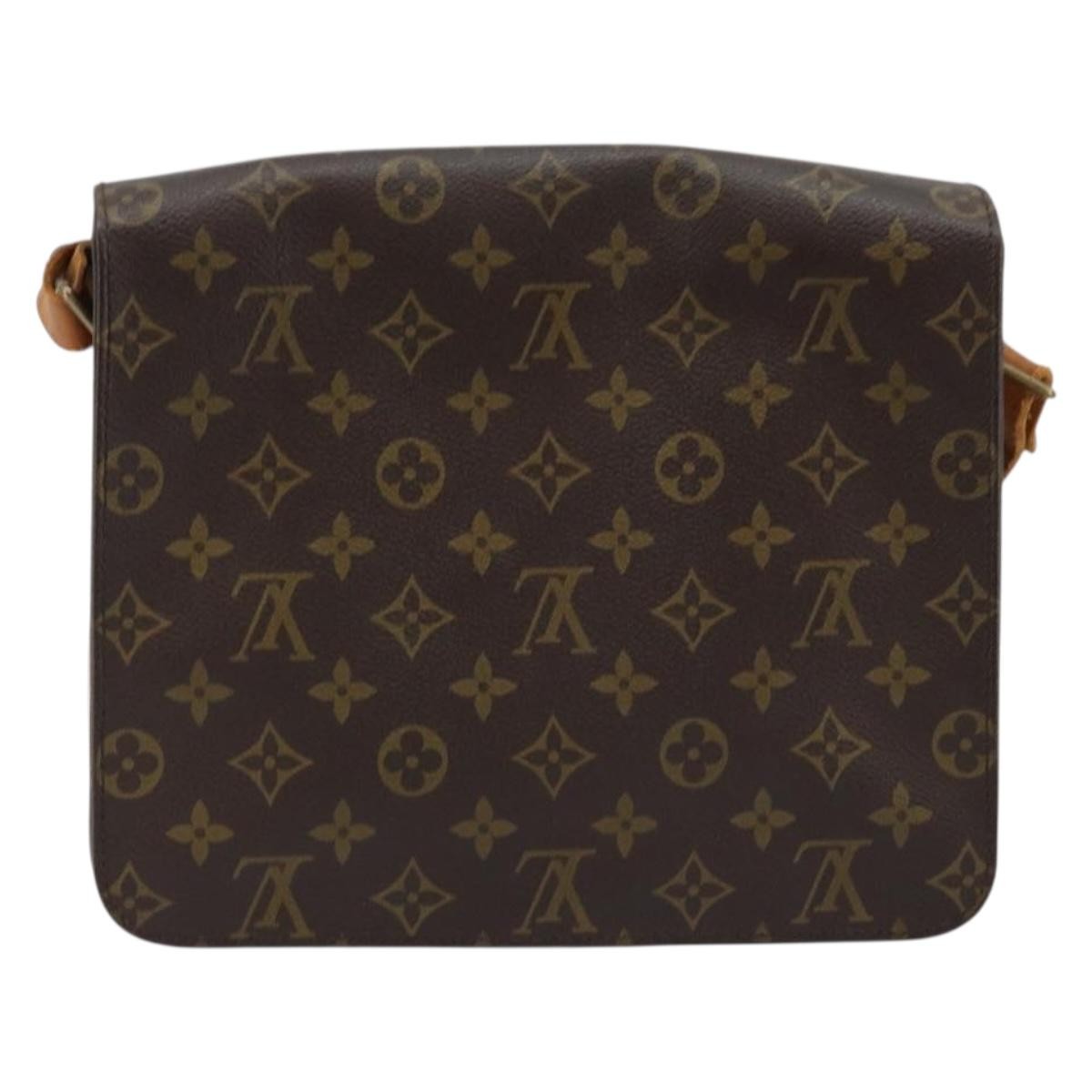 Louis Vuitton Cartouchiere Handbag Monogram Canvas Brown Canvas Shoulder Bag Bag (Pre-Owned)