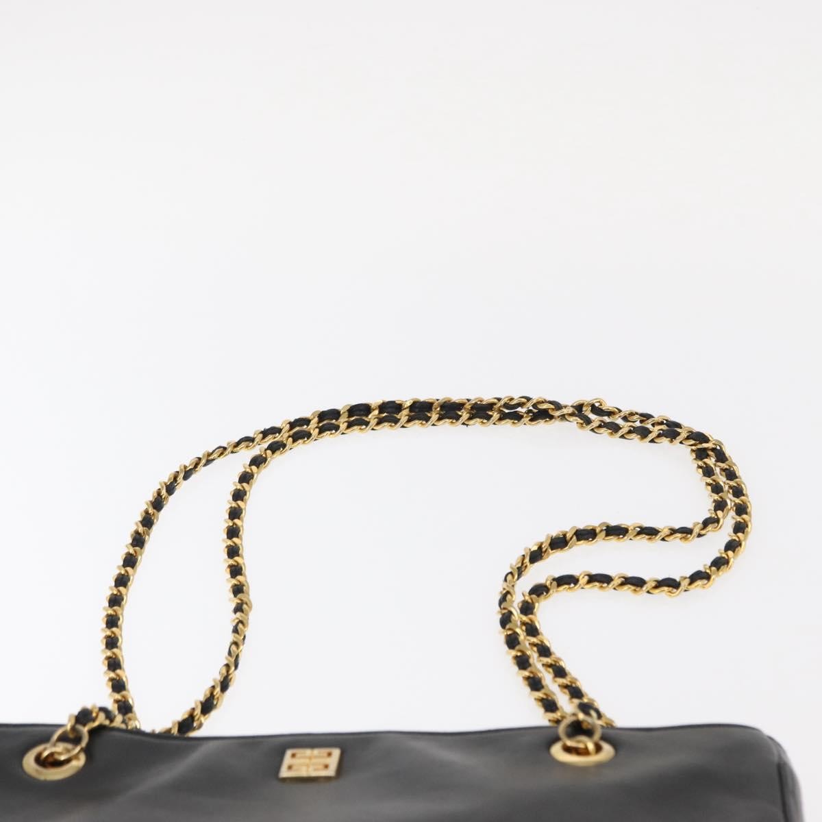 Givenchy Vintage 4G Shoulder Bag Leather Black Leather Shoulder Bag Bag (Pre-Owned)