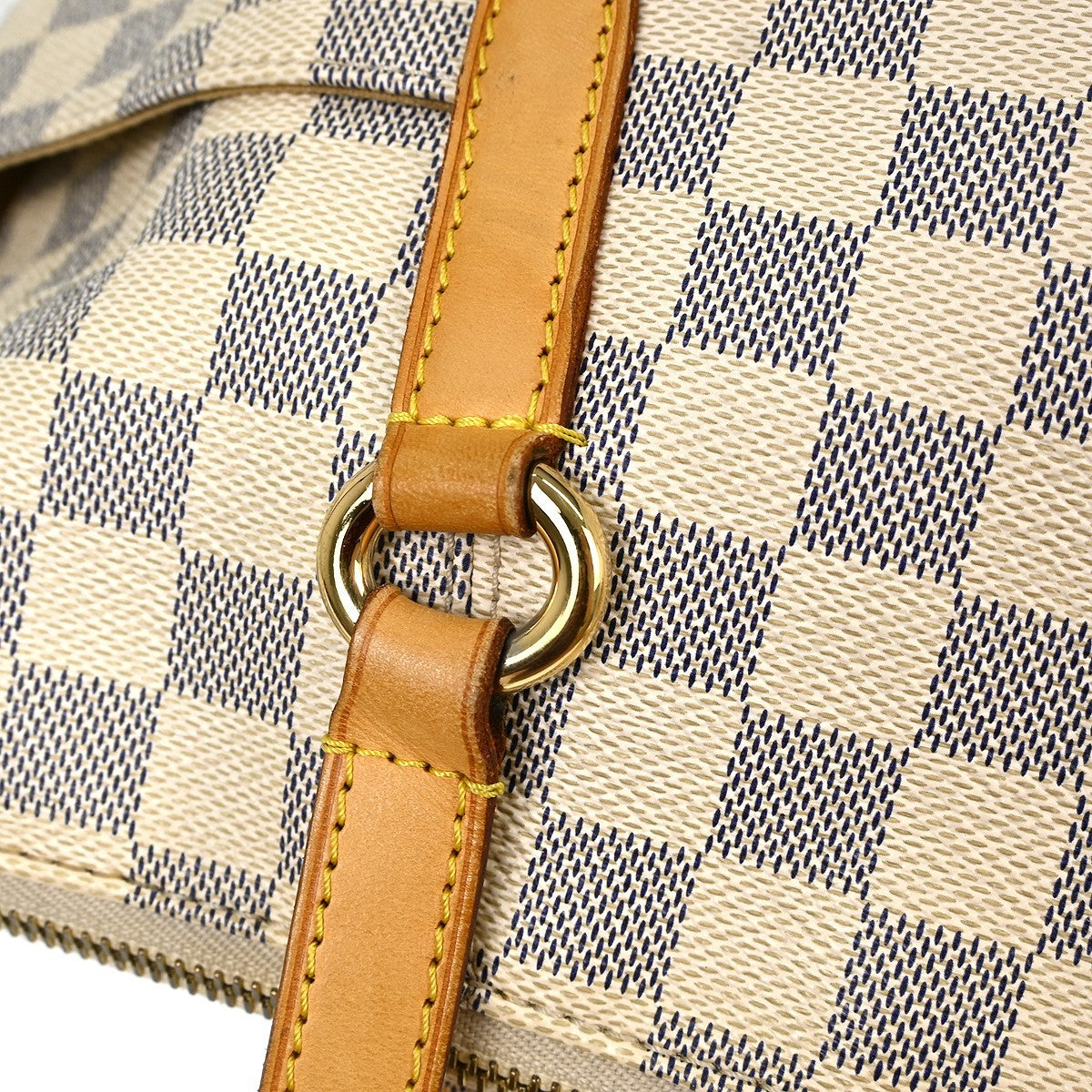 Louis Vuitton Totally Handbag Damier Azur White Canvas Tote Bag Bag (Pre-Owned)