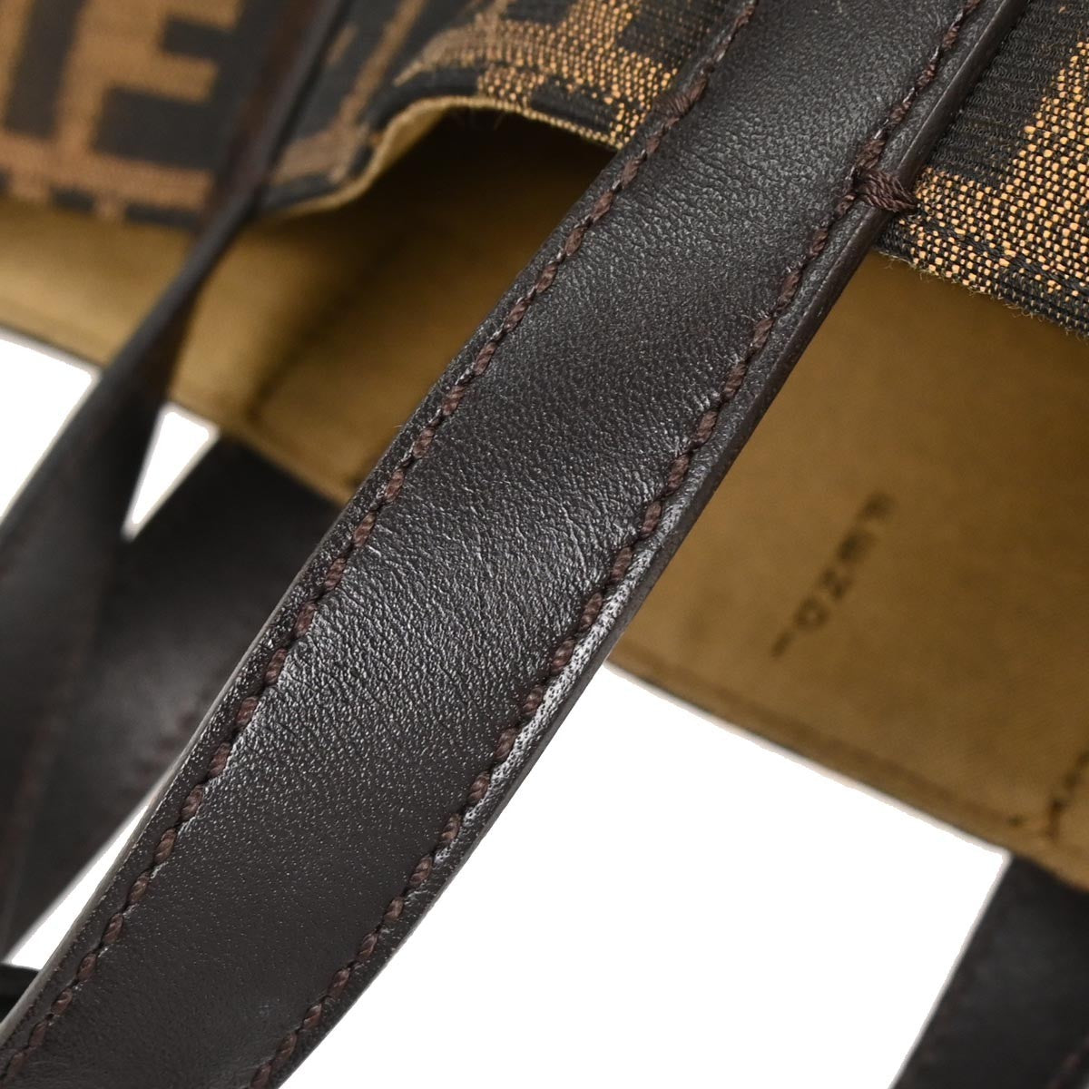 Fendi Special Shopping Tote Zucca Canvas Brown Canvas Tote Bag Bag (Pre-Owned)