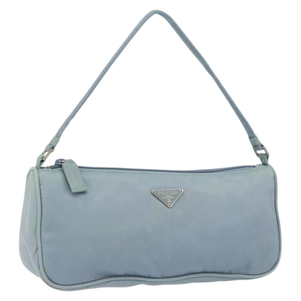 Prada Pochette Shoulder Bag Tessuto Blue Nylon Clutche & Pouche Bag (Pre-Owned)