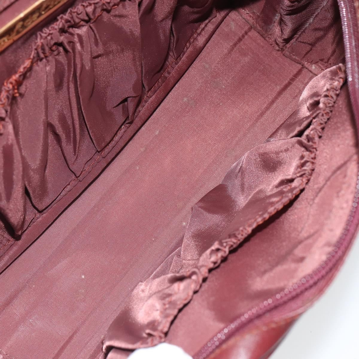 Cartier Must De Cartier Clutch Bag Leather Burgundy Leather Clutche & Pouche Bag (Pre-Owned)
