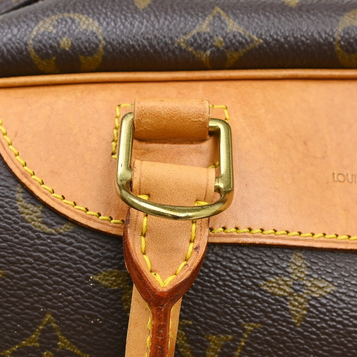 Louis Vuitton Deauville Handbag Monogram Canvas Brown Canvas Handbag (Pre-Owned)