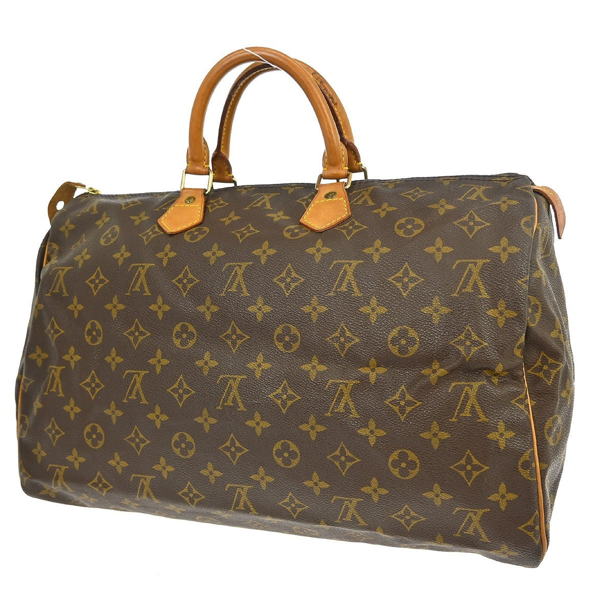 Louis Vuitton Speedy Handbag Monogram Canvas Brown Canvas Handbag (Pre-Owned)
