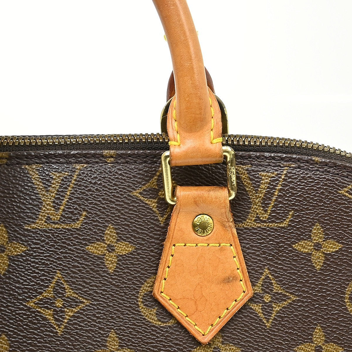Louis Vuitton Alma Handbag Monogram Canvas Brown Canvas Handbag (Pre-Owned)