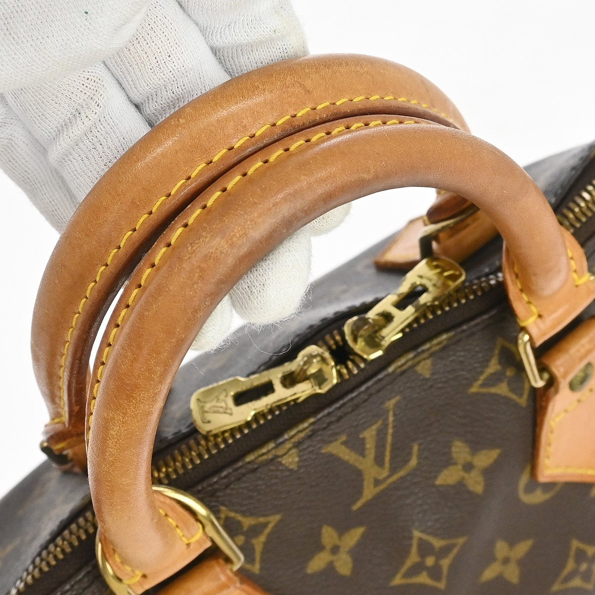 Louis Vuitton Alma Handbag Monogram Canvas Brown Canvas Handbag (Pre-Owned)