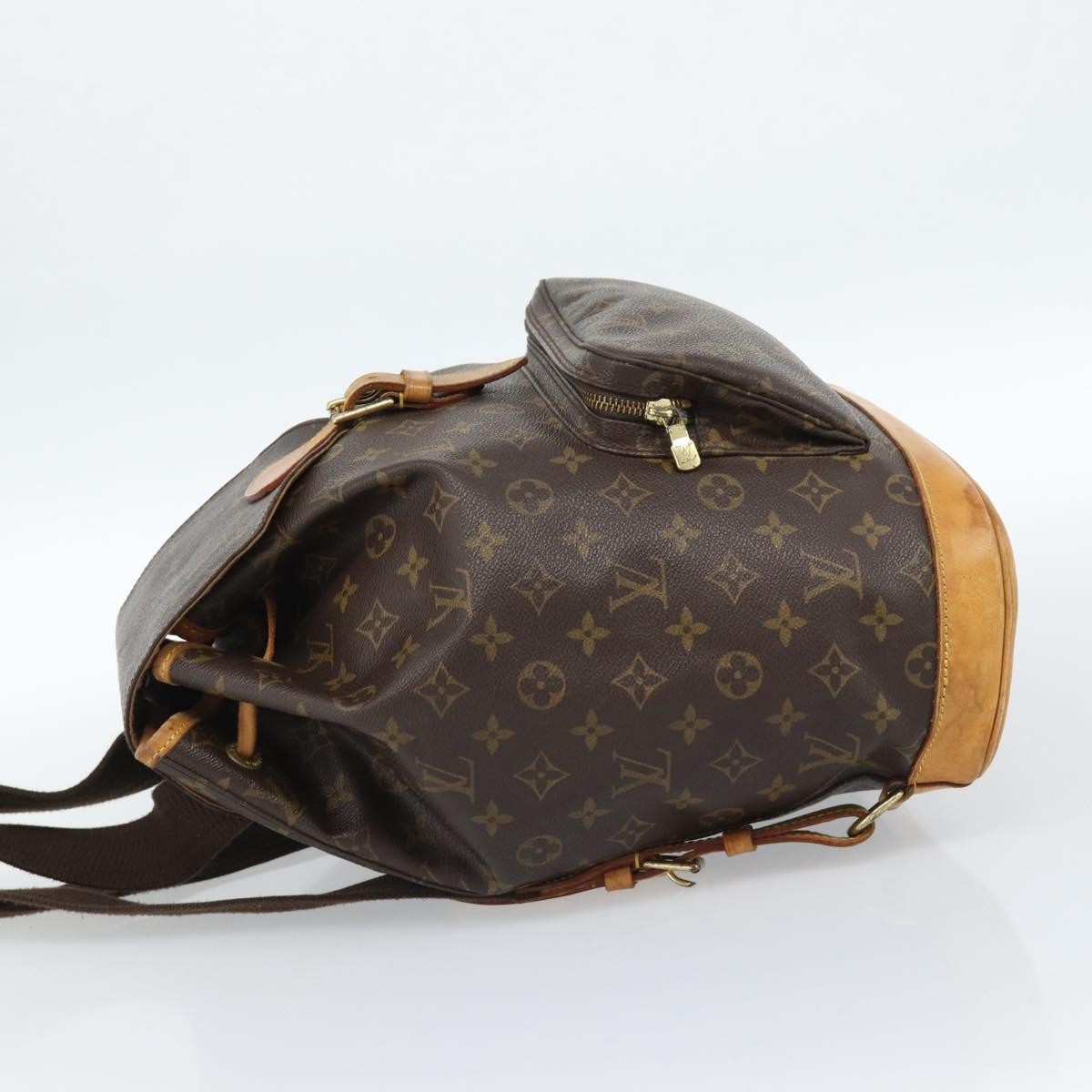 Louis Vuitton Vintage Montsouris Backpack Monogram Canvas Brown Canvas Backpack Bag (Pre-Owned)