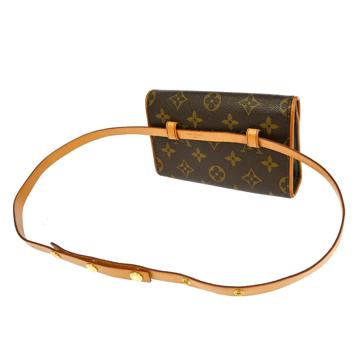 Louis Vuitton Florentine Waist Bag Monogram Canvas Brown Canvas Clutche & Pouche Bag (Pre-Owned)