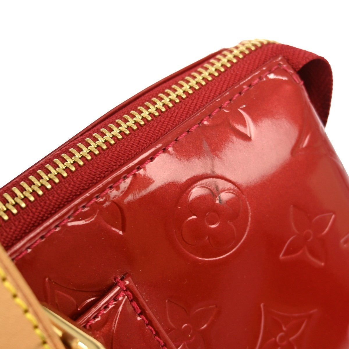 Louis Vuitton Rosewood Avenue Handbag Monogram Vernis Red Patent_Leather Handbag (Pre-Owned)