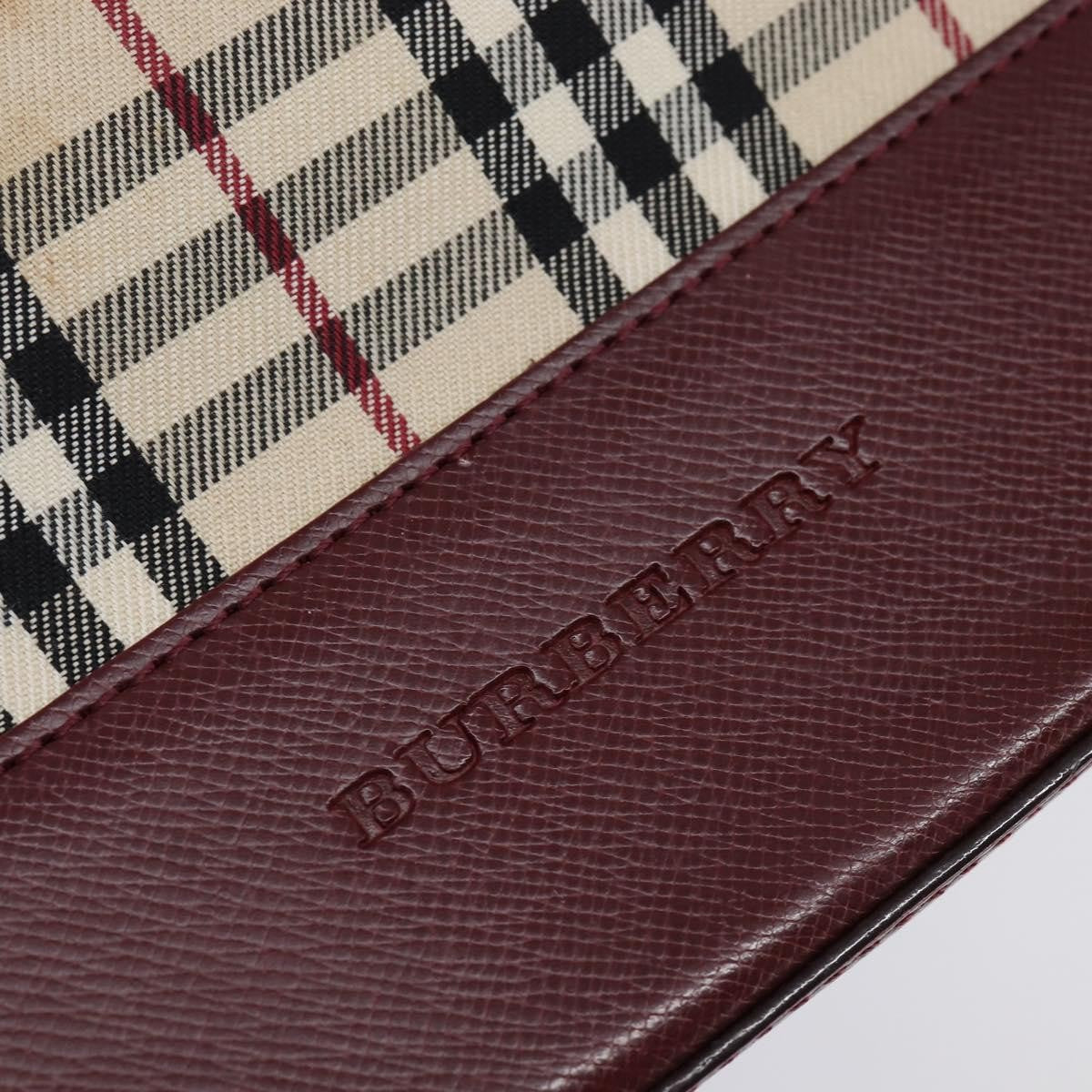 Burberry Nova Check Tote Canvas Check Pattern Beige Canvas Bag (Pre-Owned)