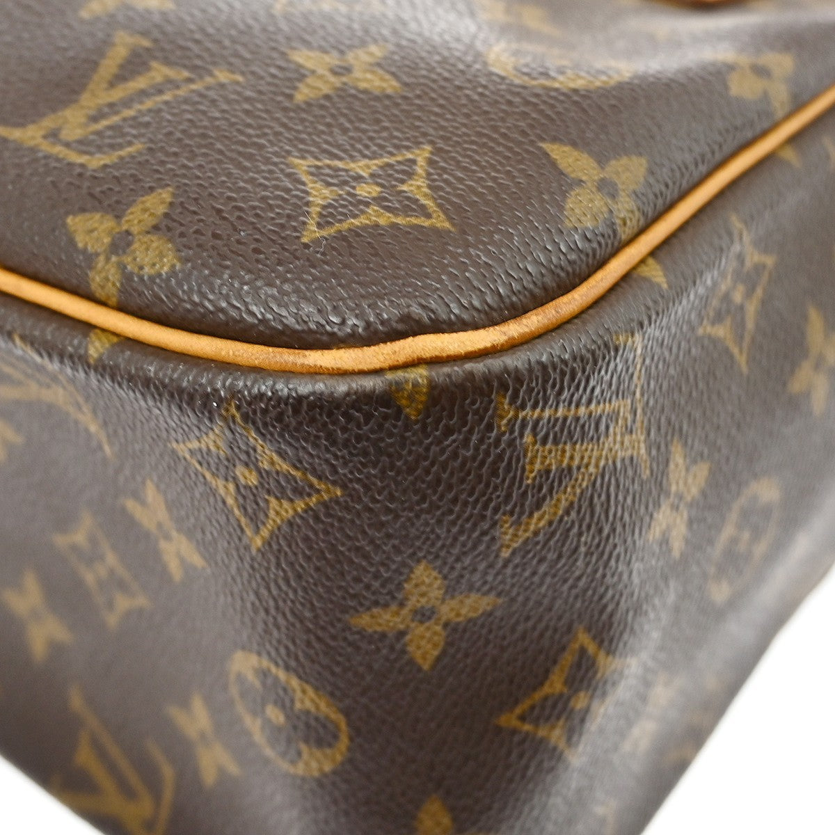 Louis Vuitton Cite Handbag Monogram Canvas Brown Canvas Shoulder Bag Bag (Pre-Owned)