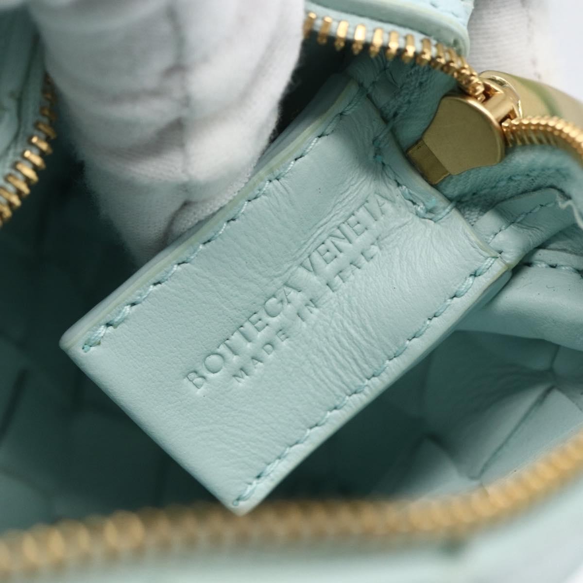 Bottega Veneta Loop Crossbody Bag Intrecciato Nappa Blue Leather Shoulder Bag Bag (Pre-Owned)