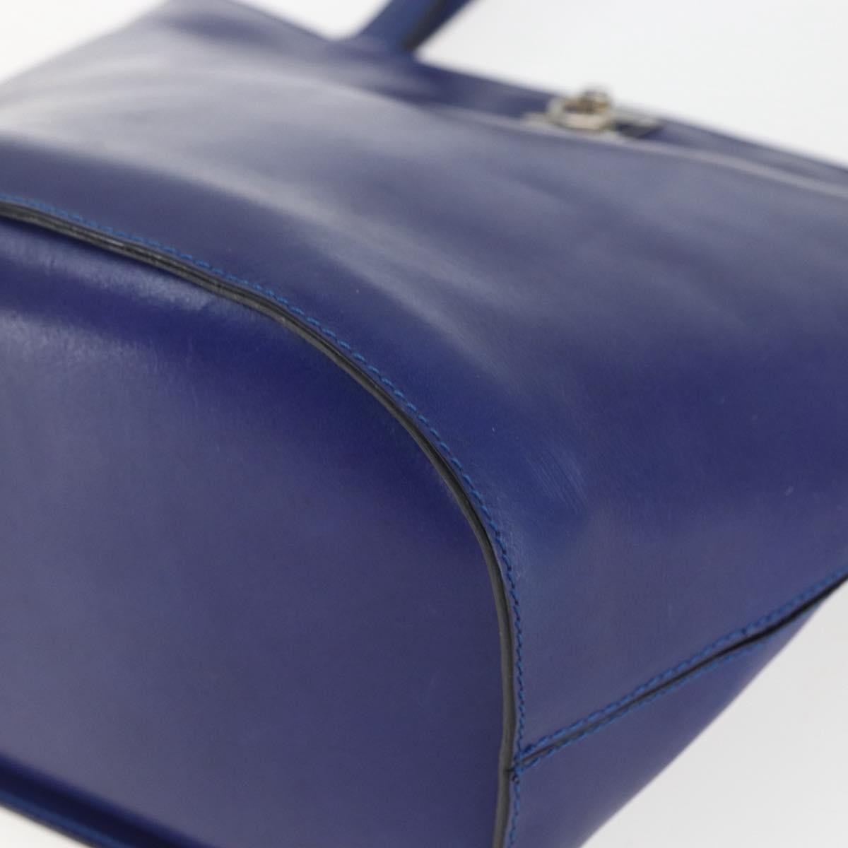 Celine Handbag Leather Blue Leather Handbag (Pre-Owned)
