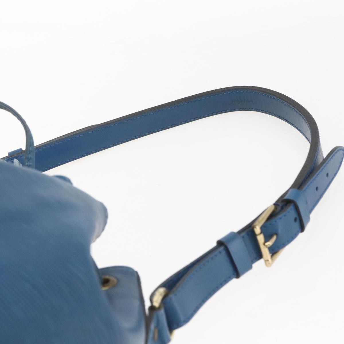 Louis Vuitton Petit Noe Handbag Epi Leather Blue Leather Shoulder Bag Bag (Pre-Owned)