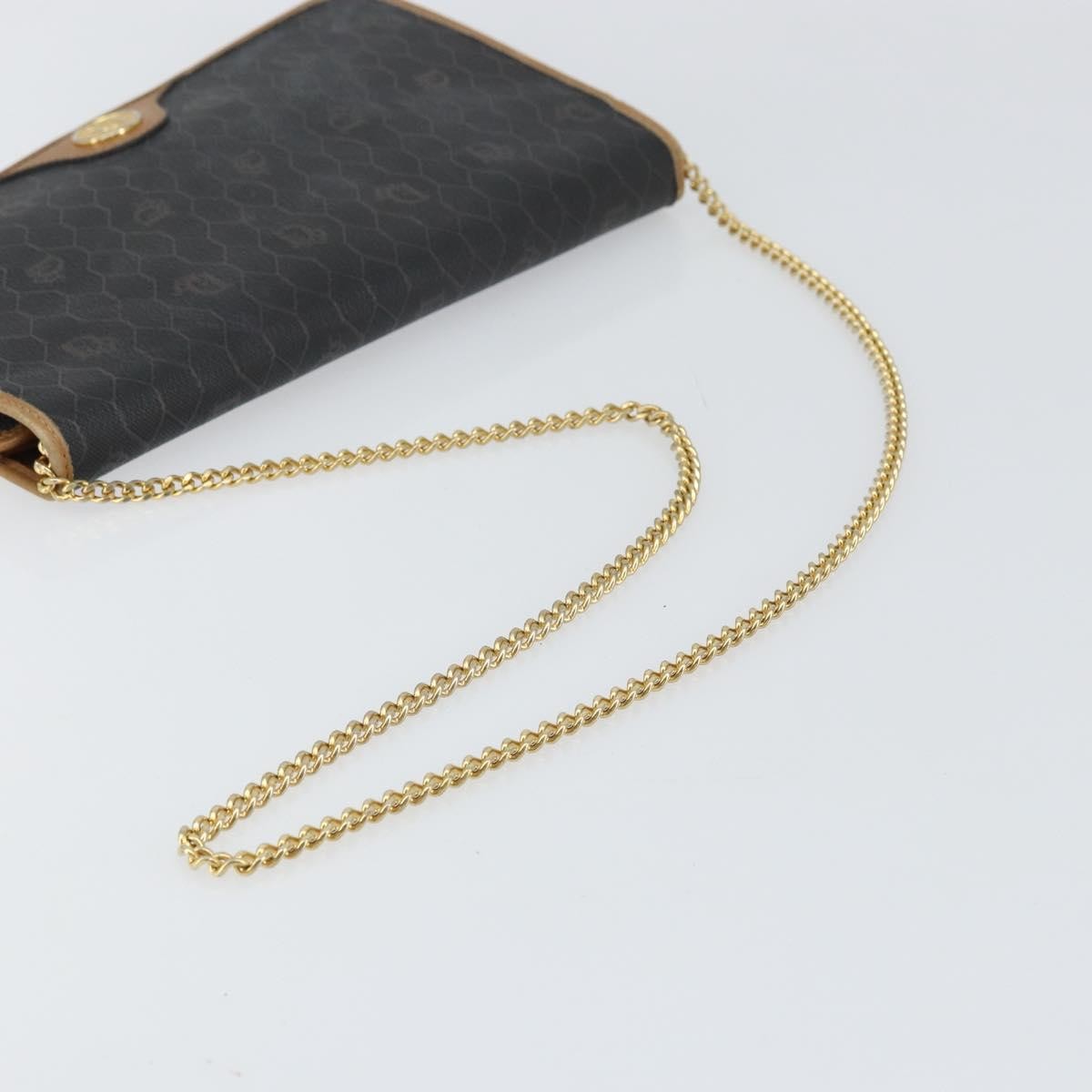 Christian Dior Vintage Honeycomb Clutch Canvas Black Canvas Clutche & Pouche Bag (Pre-Owned)