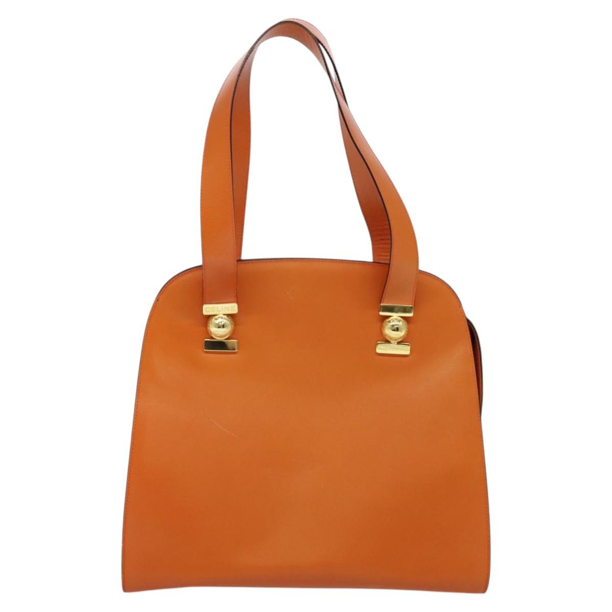 Celine Tote Bag Leather Gold Leather Tote Bag Bag (Pre-Owned)