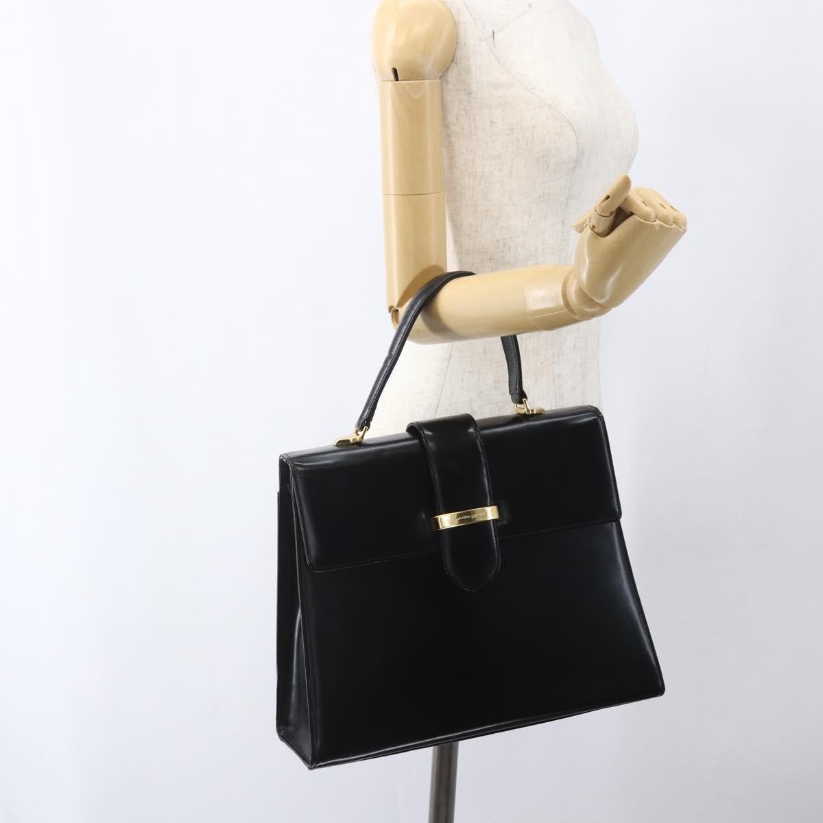 Valentino Garavani Vintage Handbag Leather Black Leather Handbag (Pre-Owned)