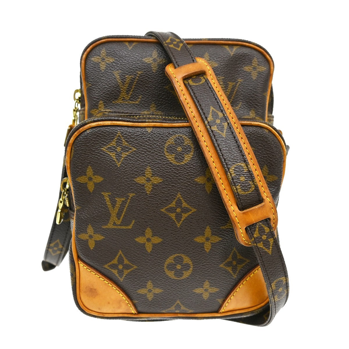 Louis Vuitton Amazone Bag Monogram Canvas Brown Canvas Shoulder Bag Bag (Pre-Owned)