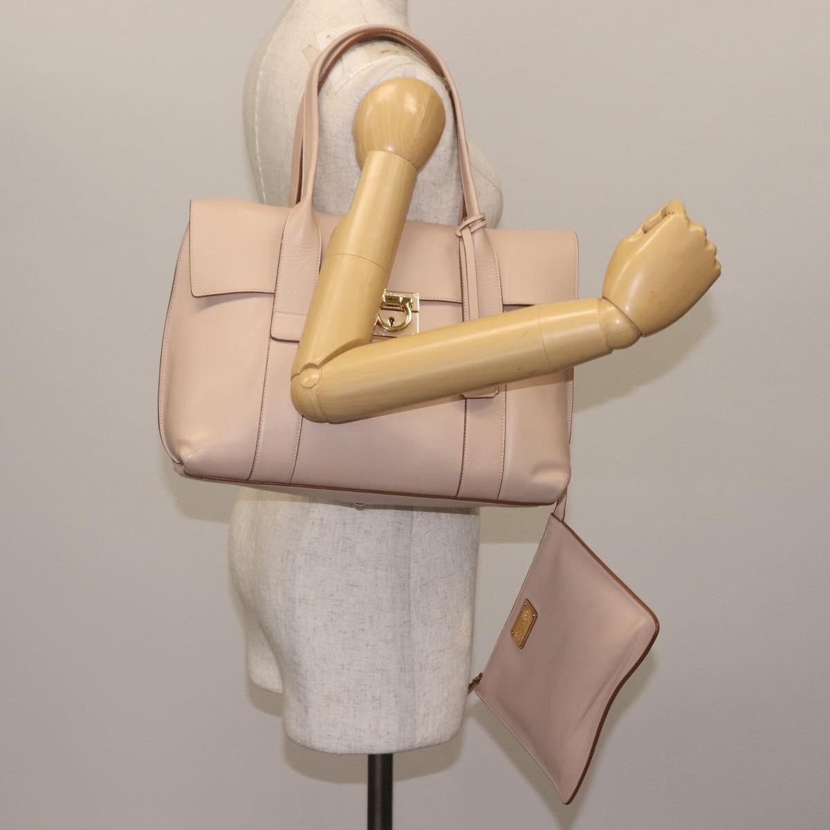 Salvatore Ferragamo Sookie Satchel Leather Pink Leather Bag (Pre-Owned)