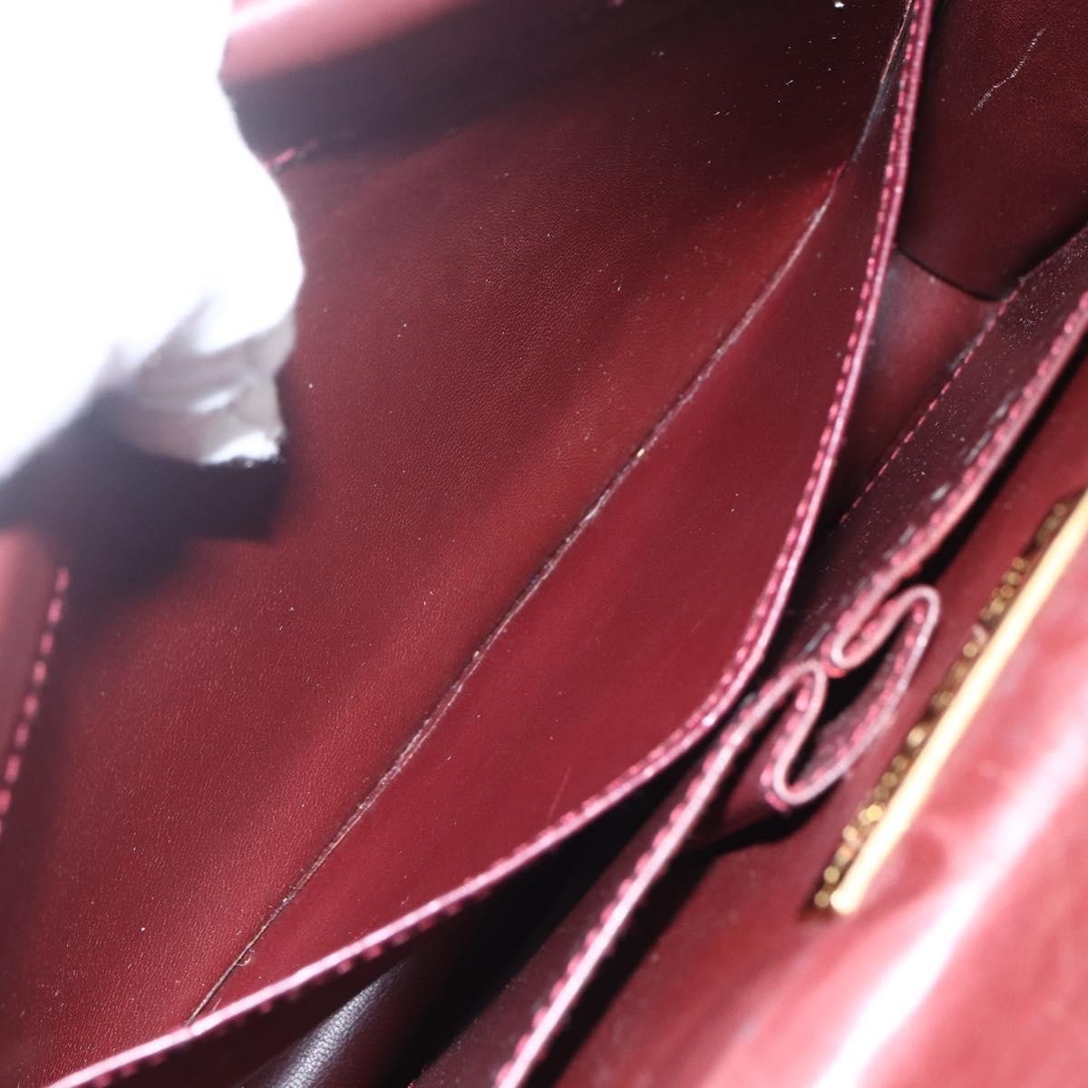 Cartier Must De Cartier Shoulder Bag Leather Burgundy Leather Shoulder Bag Bag (Pre-Owned)