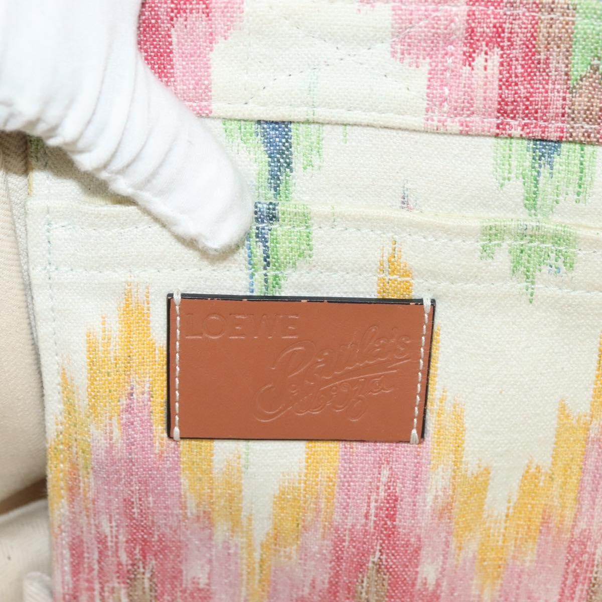 Loewe Paula's Ibiza Tote Embellished Printed Canvas Multicolour Canvas Bag (Pre-Owned)