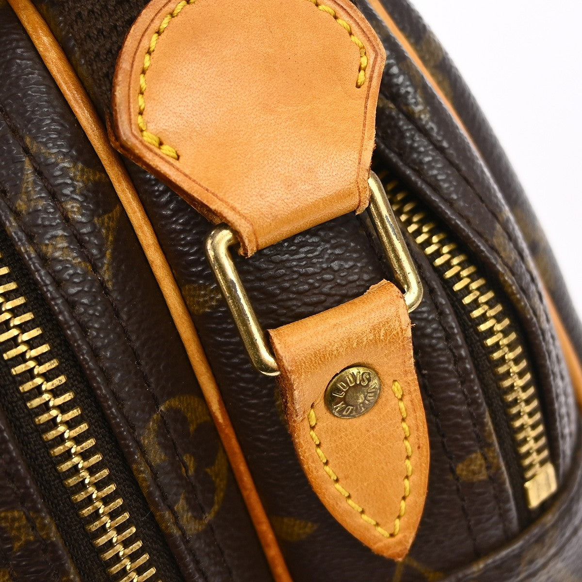Louis Vuitton Reporter Bag Monogram Canvas Brown Canvas Shoulder Bag Bag (Pre-Owned)