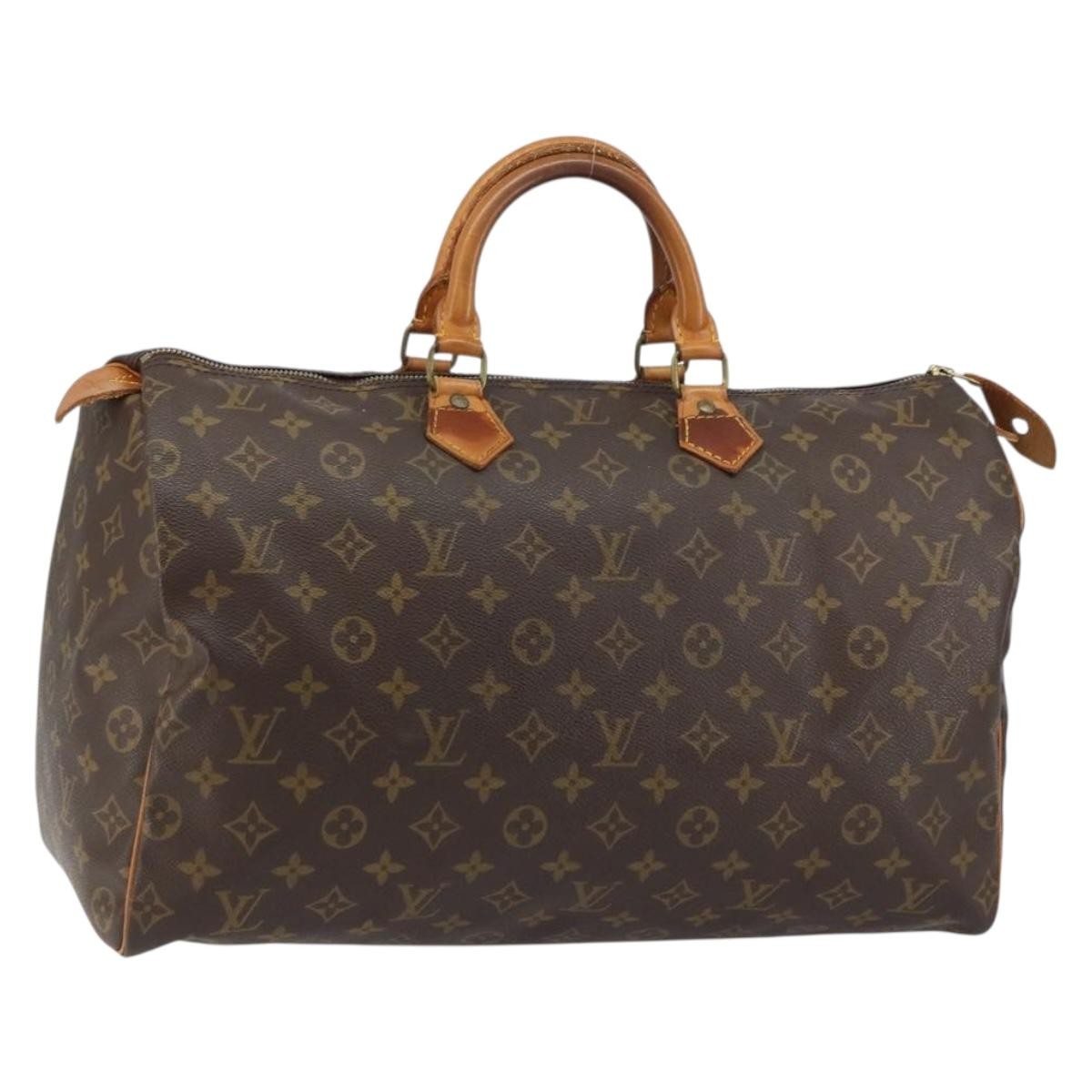 Louis Vuitton Speedy Handbag Monogram Canvas Brown Canvas Handbag (Pre-Owned)