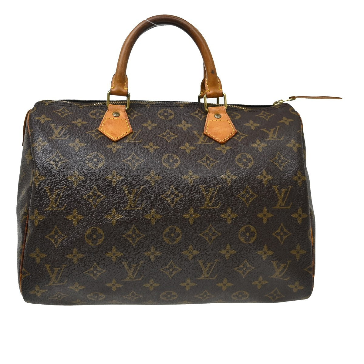 Louis Vuitton Speedy Handbag Monogram Canvas Brown Canvas Handbag (Pre-Owned)