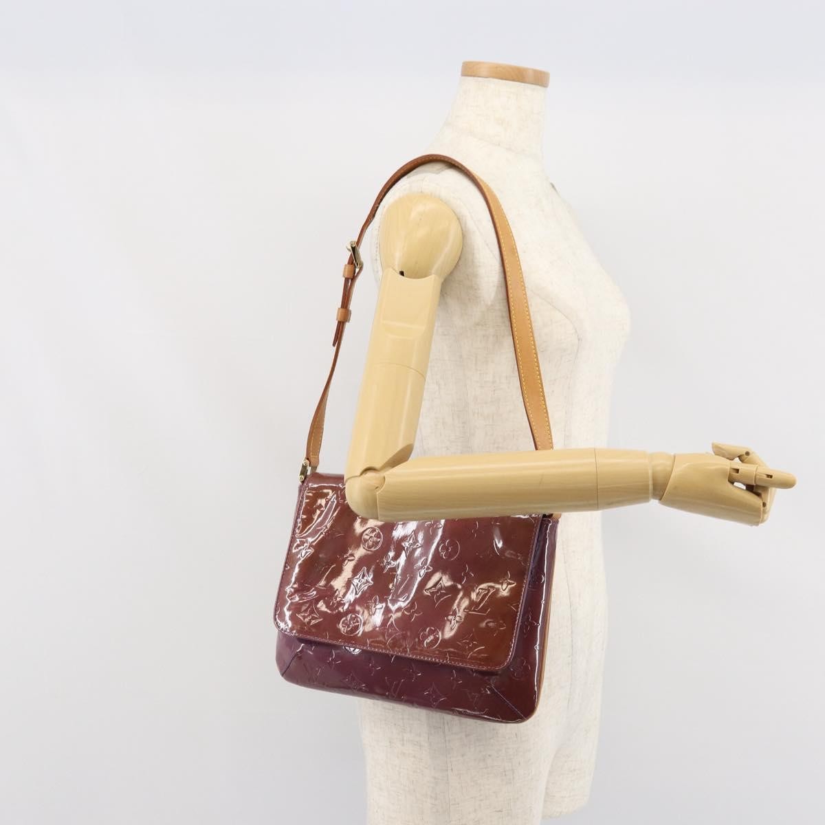 Louis Vuitton Thompson Street Handbag Monogram Vernis Purple Patent_Leather Shoulder Bag Bag (Pre-Owned)