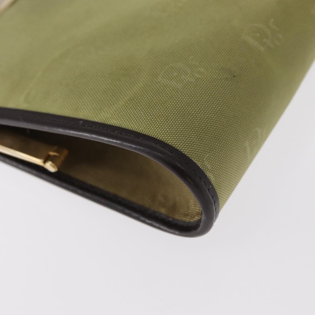 Christian Dior Trotter Pouch Canvas Green Canvas Clutche & Pouche Bag (Pre-Owned)