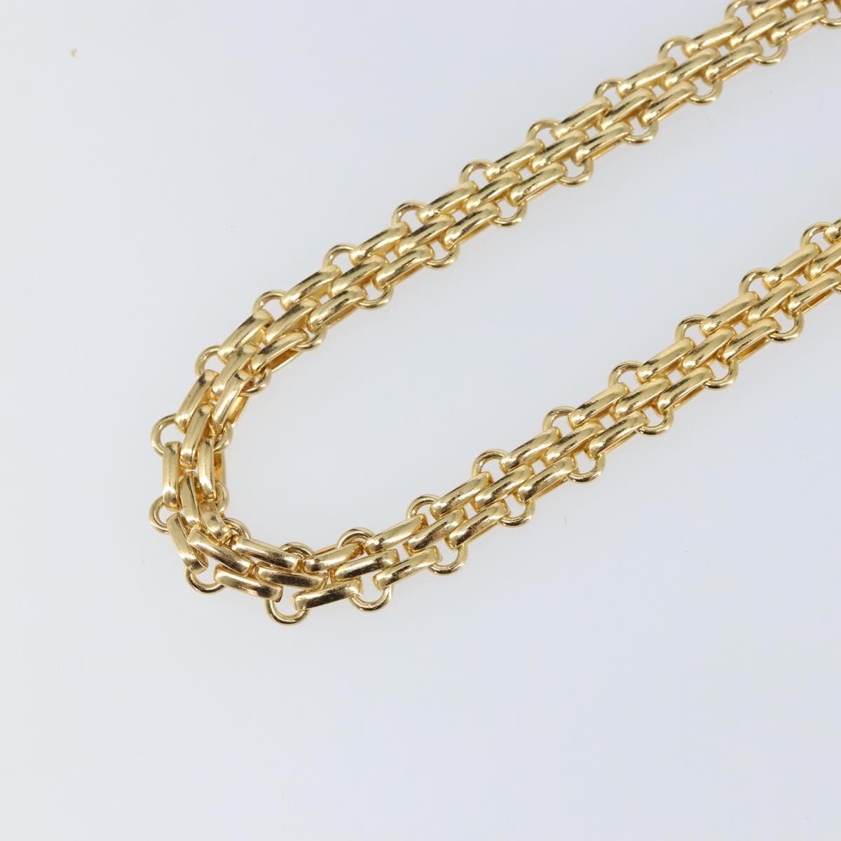 Christian Dior Vintage Cd Clasp Chain Necklace Metal Gold Metal Necklace Jewelry (Pre-Owned)