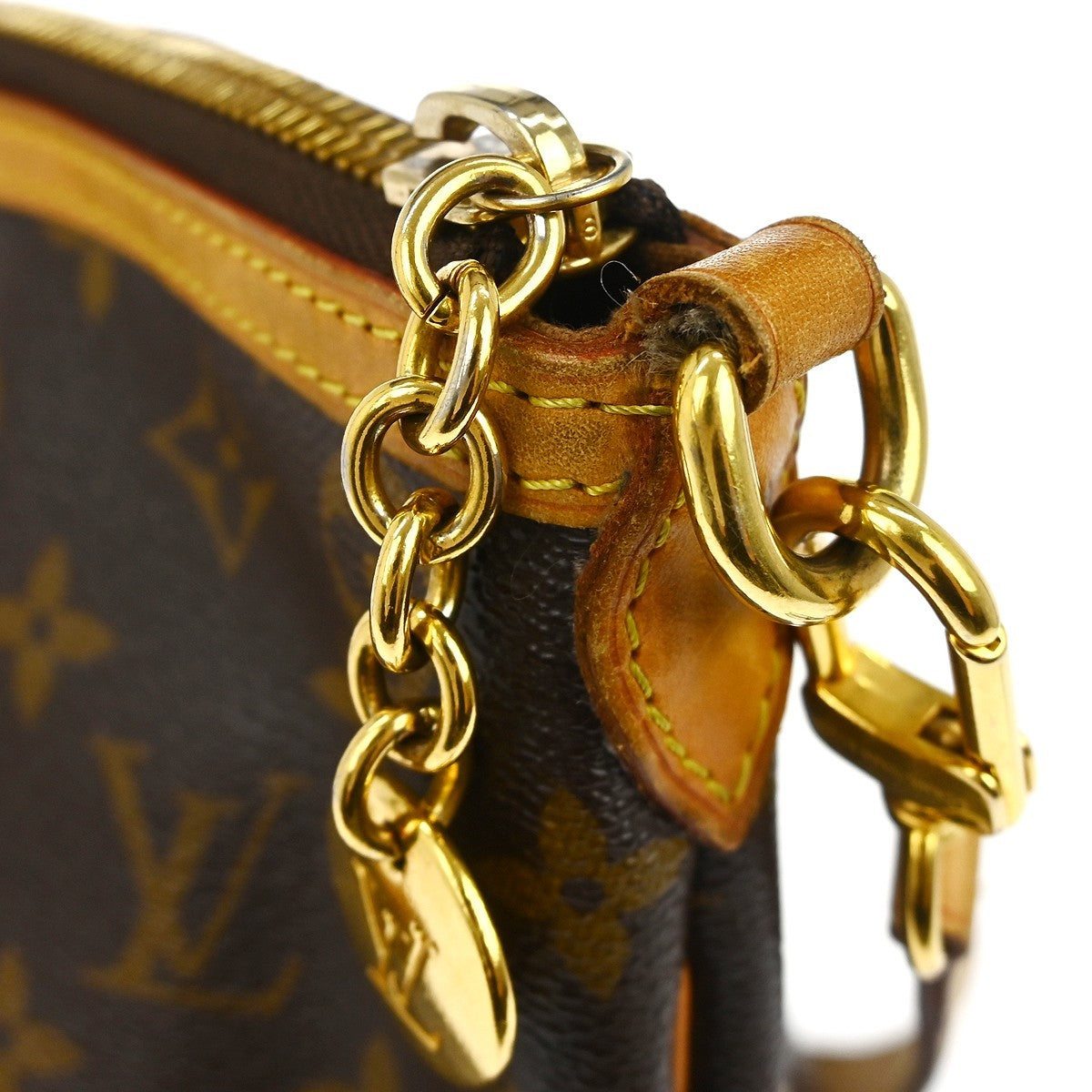 Louis Vuitton Palermo Handbag Monogram Canvas Brown Canvas Tote Bag Bag (Pre-Owned)