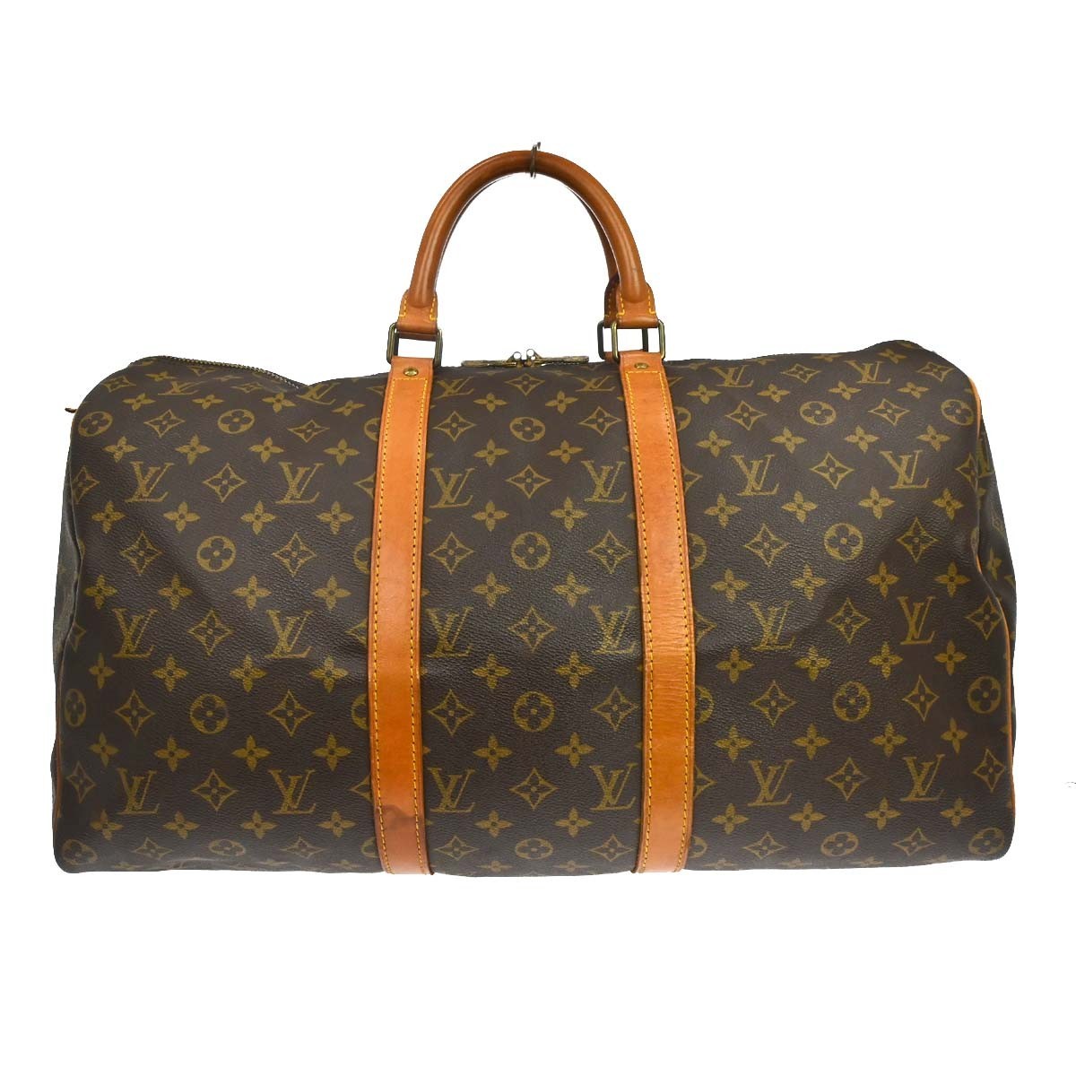 Louis Vuitton Keepall Bag Monogram Canvas Brown Canvas Travel Bag Bag (Pre-Owned)