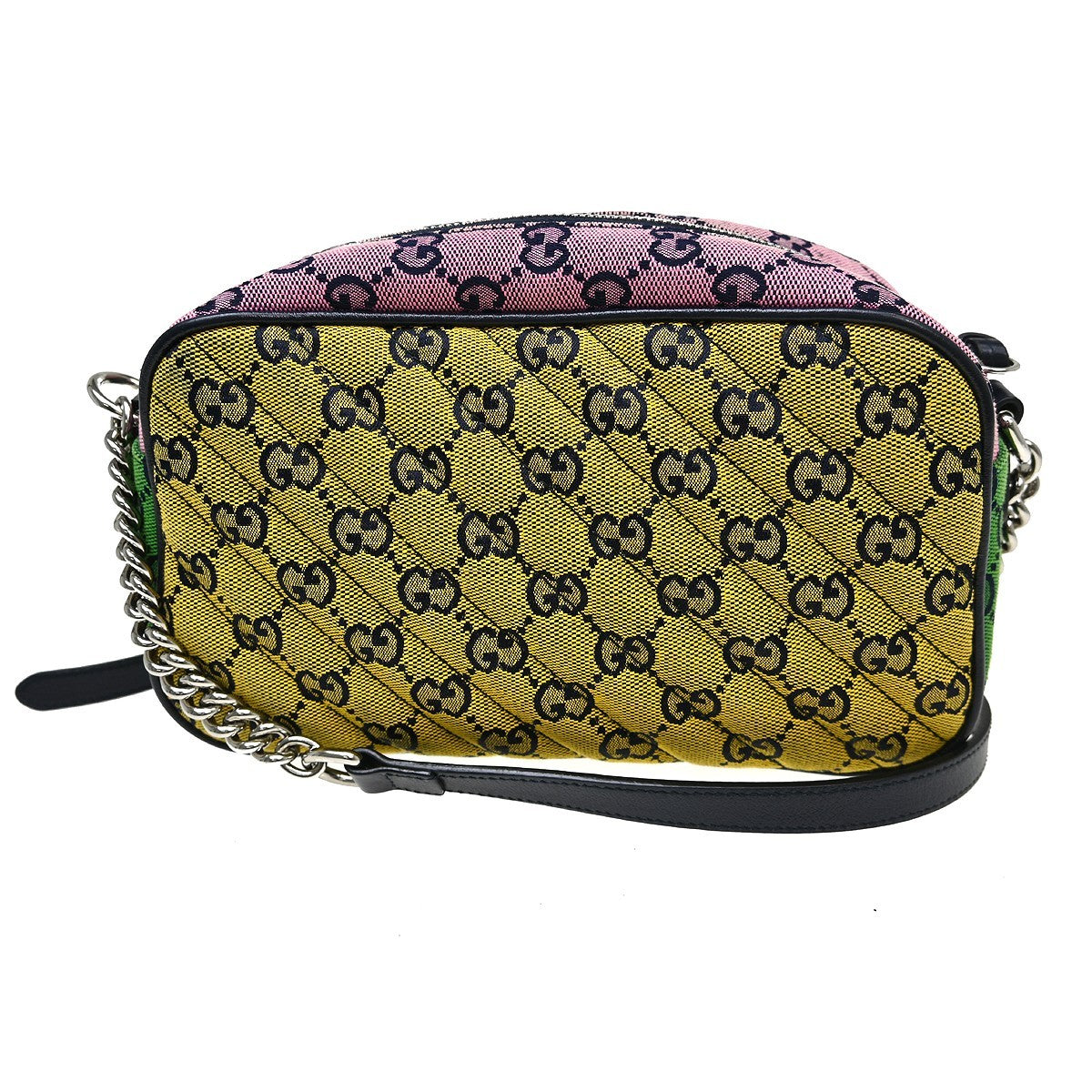 Gucci Gg Marmont Camera Bag Canvas Multicolour Canvas Handbag (Pre-Owned)